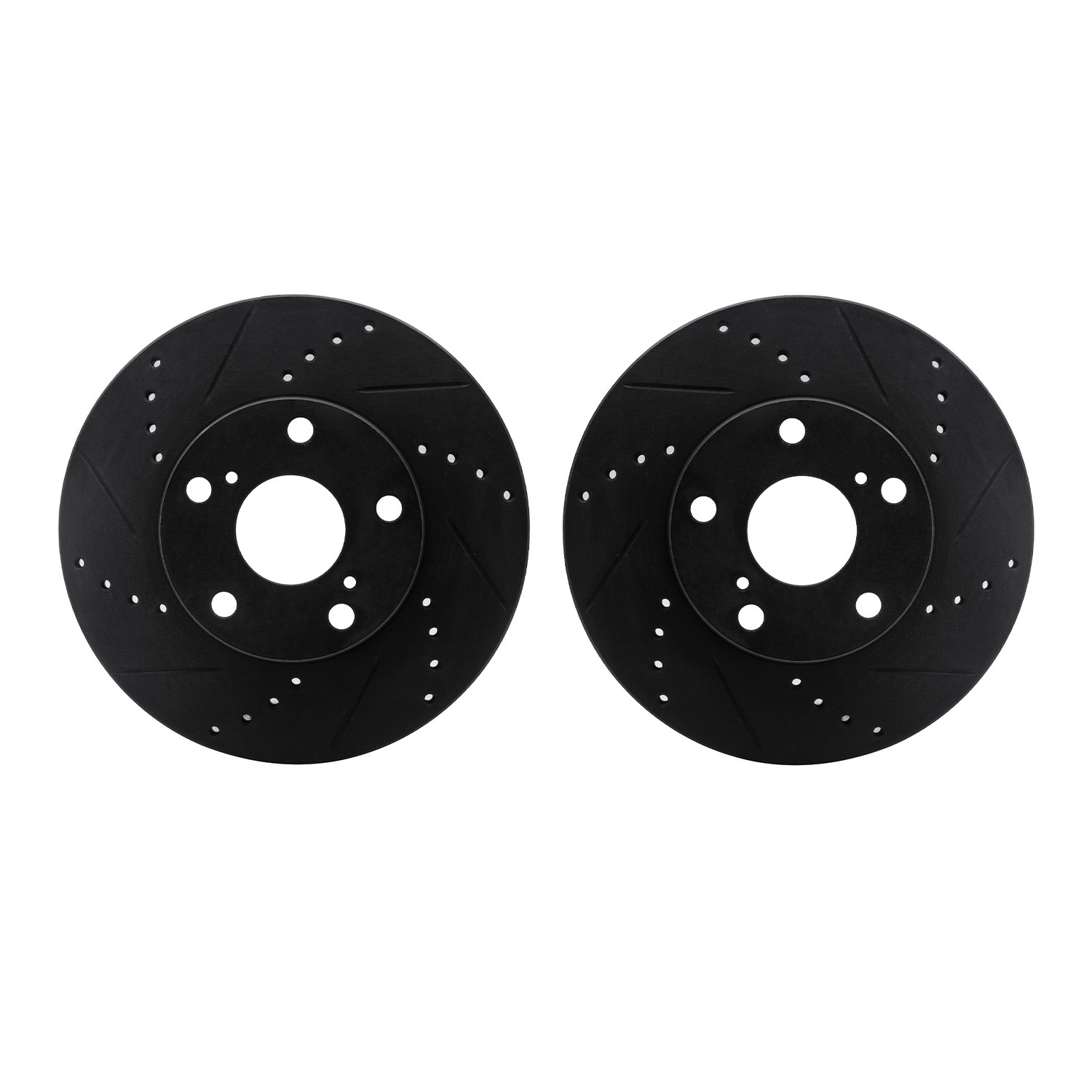 DFC Brake Rotors - Drilled & Slotted - Black