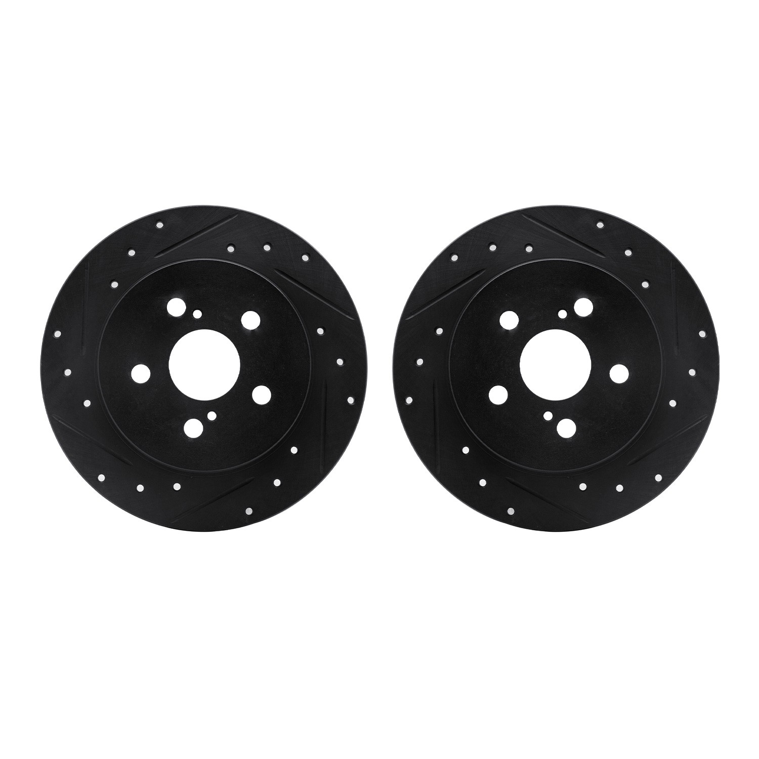 DFC Brake Rotors - Drilled & Slotted - Black