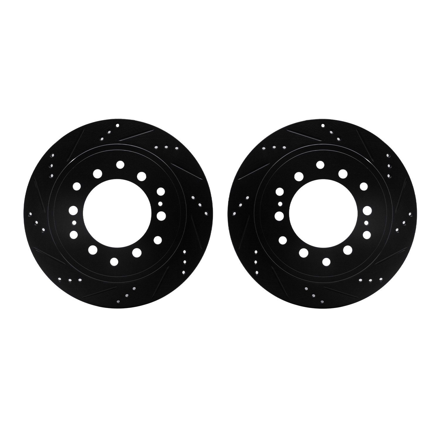 DFC Brake Rotors - Drilled & Slotted - Black