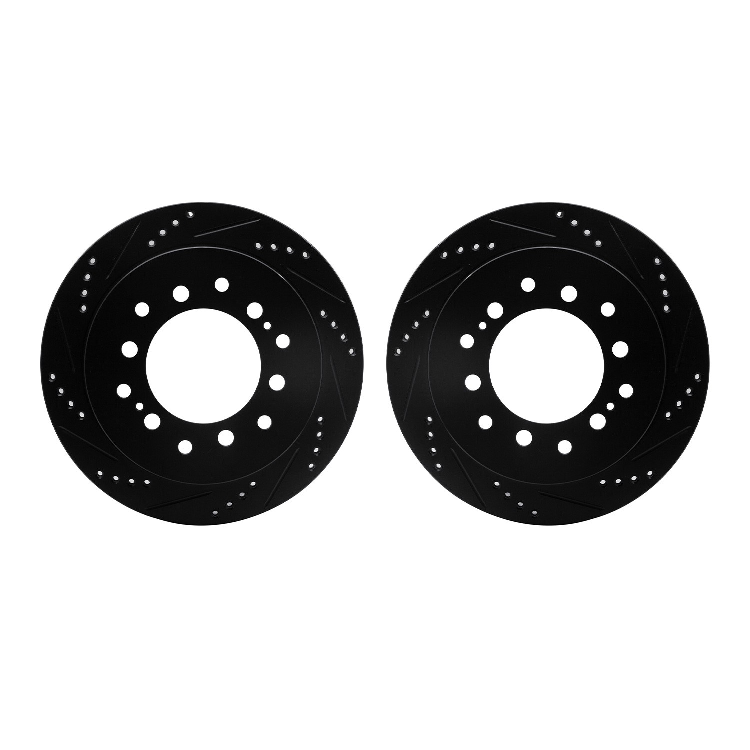 DFC Brake Rotors - Drilled & Slotted - Black
