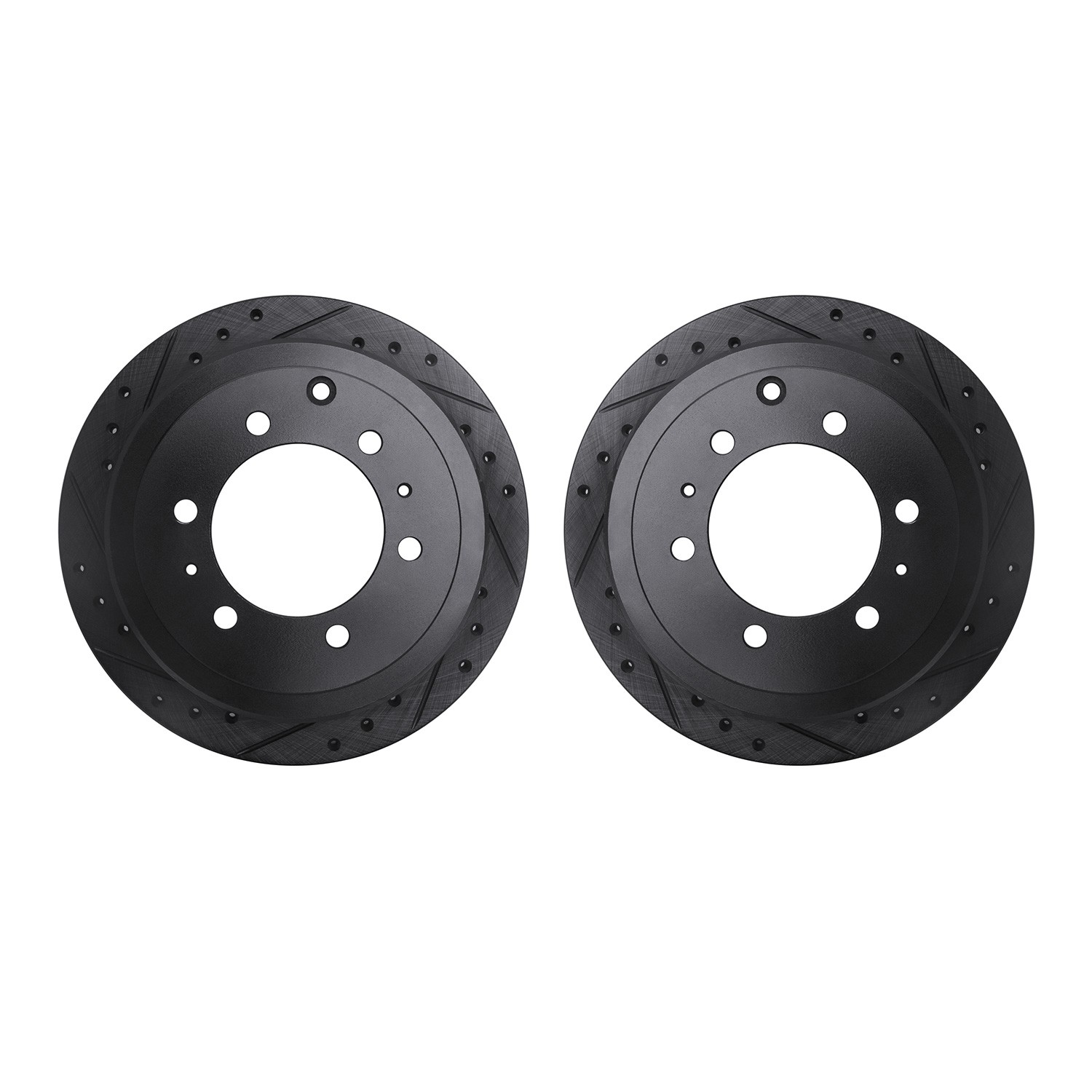 DFC Brake Rotors - Drilled & Slotted - Black