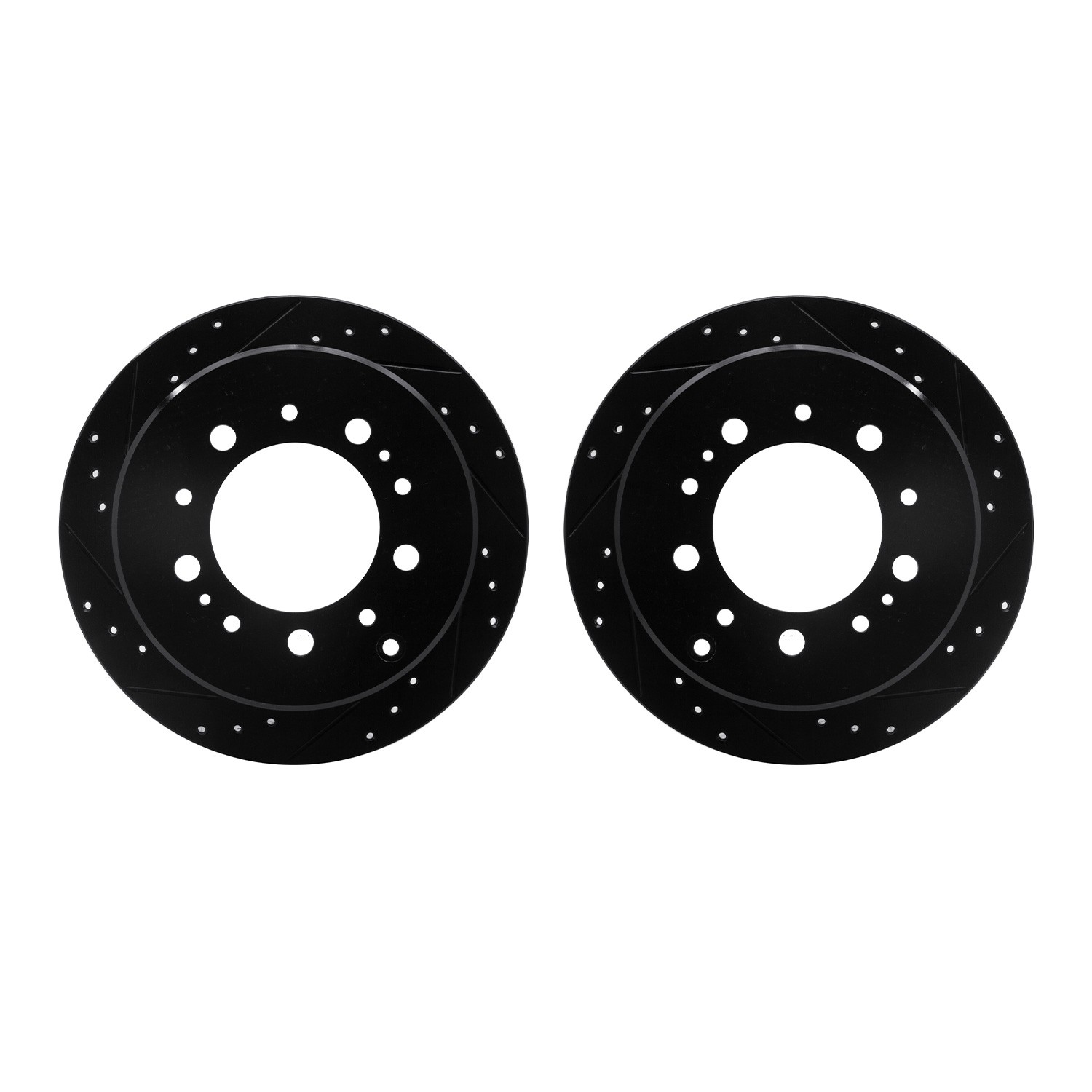 DFC Brake Rotors - Drilled & Slotted - Black
