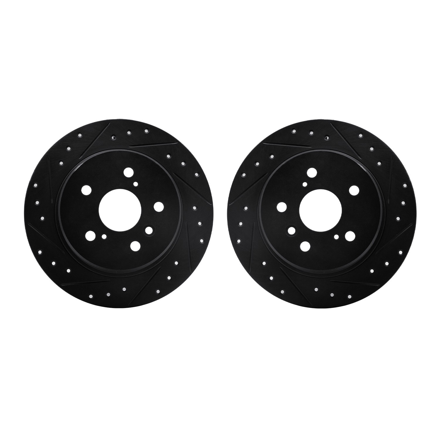 DFC Brake Rotors - Drilled & Slotted - Black
