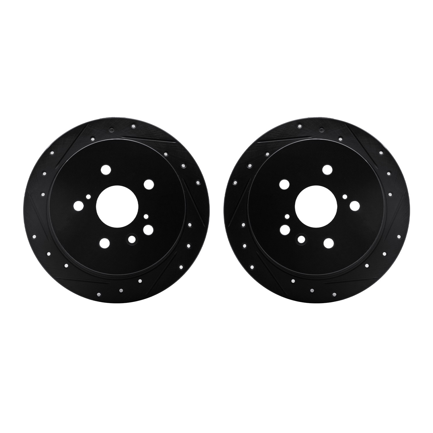DFC Brake Rotors - Drilled & Slotted - Black