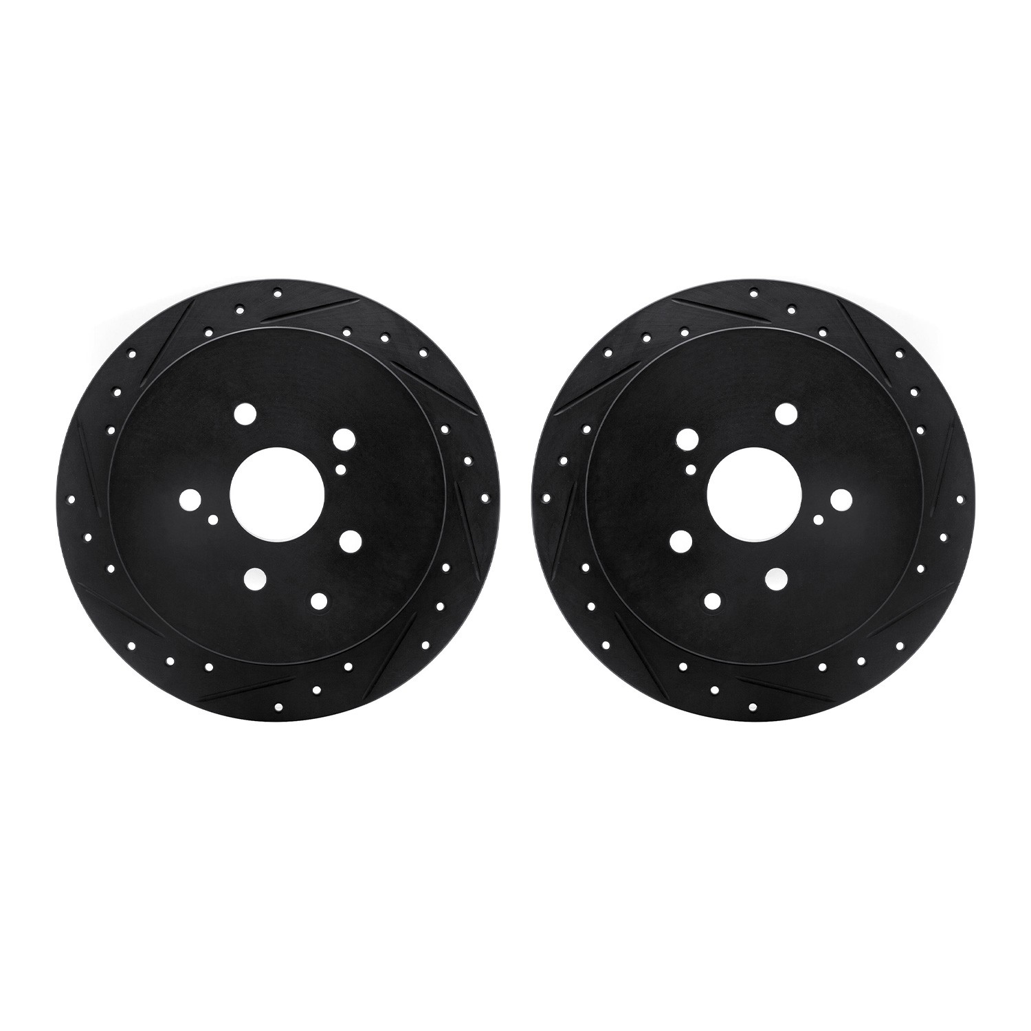 DFC Brake Rotors - Drilled & Slotted - Black