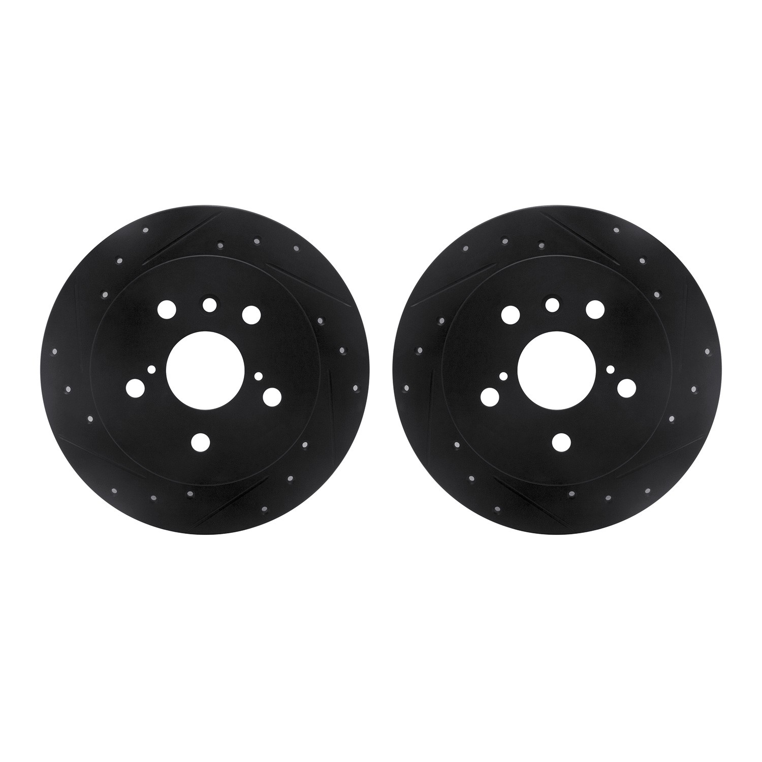 DFC Brake Rotors - Drilled & Slotted - Black