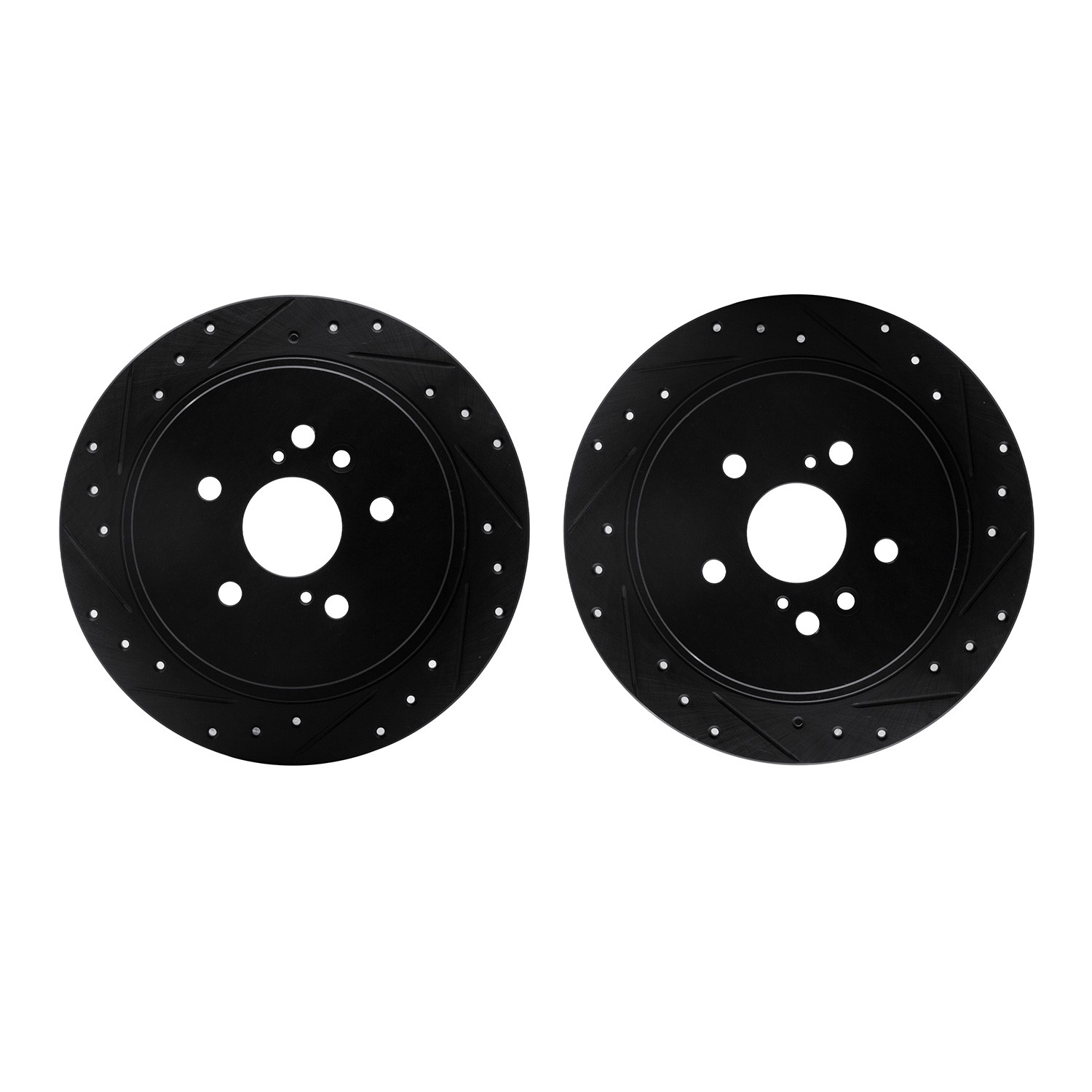 DFC Brake Rotors - Drilled & Slotted - Black