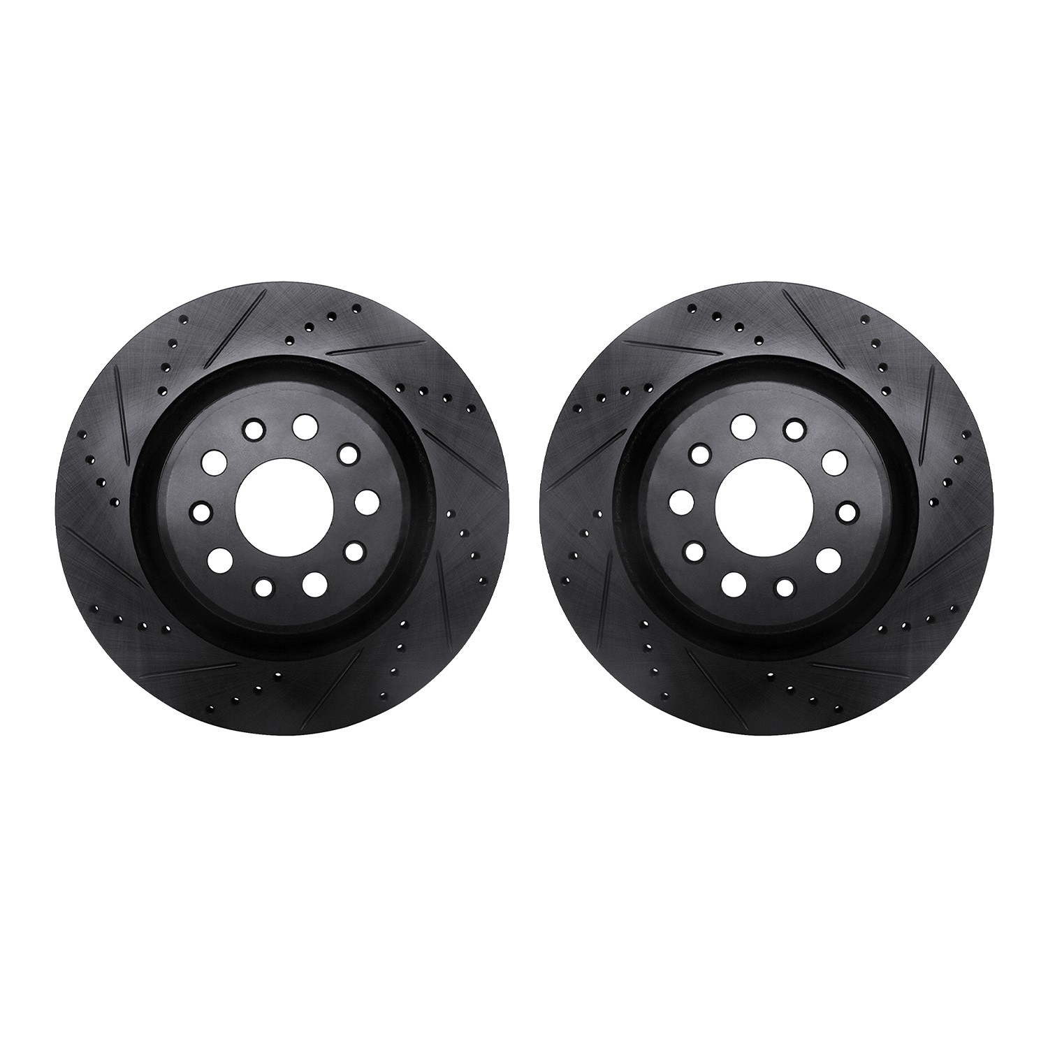 DFC Brake Rotors - Drilled & Slotted - Black