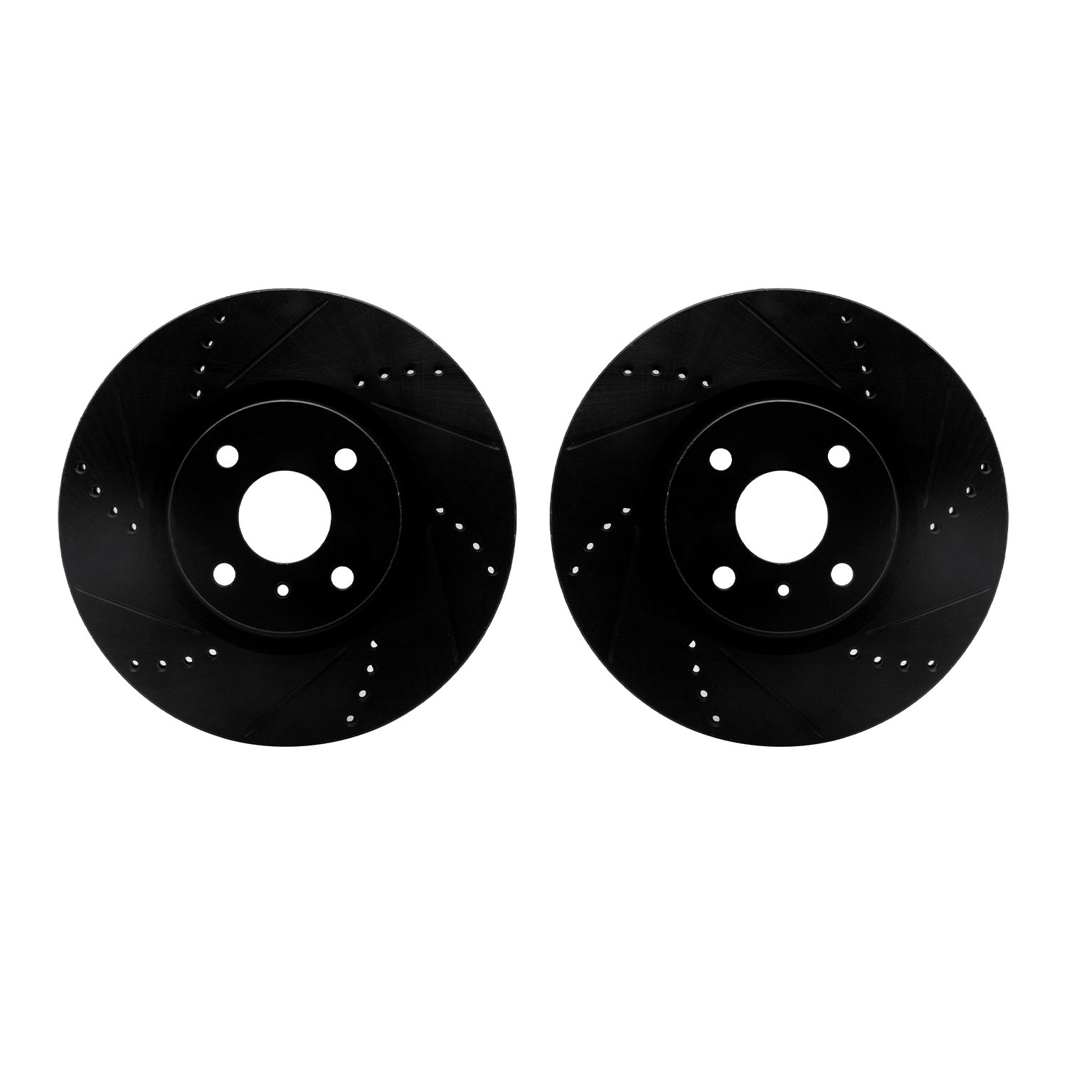 DFC Brake Rotors - Drilled & Slotted - Black