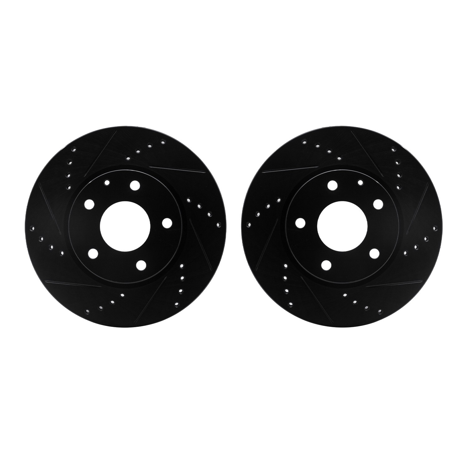 DFC Brake Rotors - Drilled & Slotted - Black