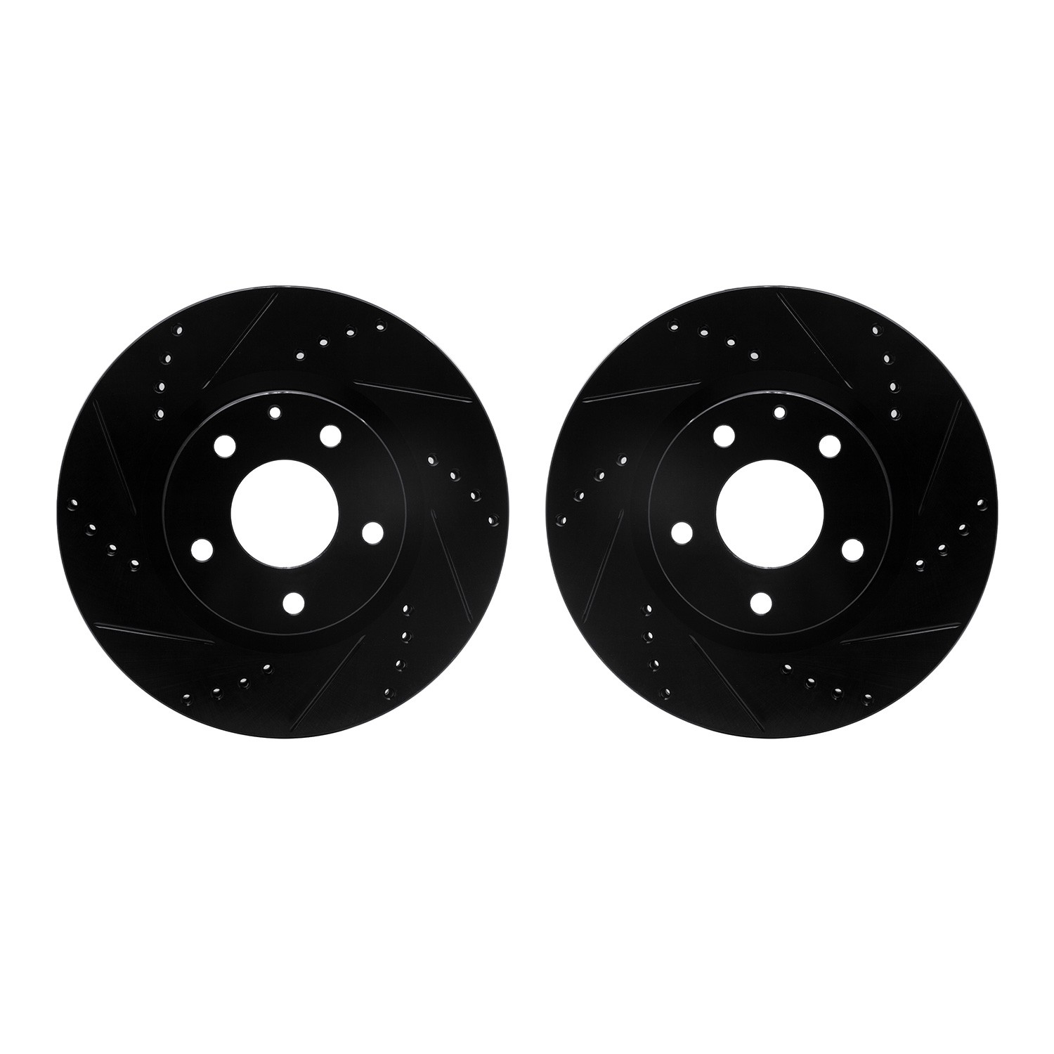 DFC Brake Rotors - Drilled & Slotted - Black