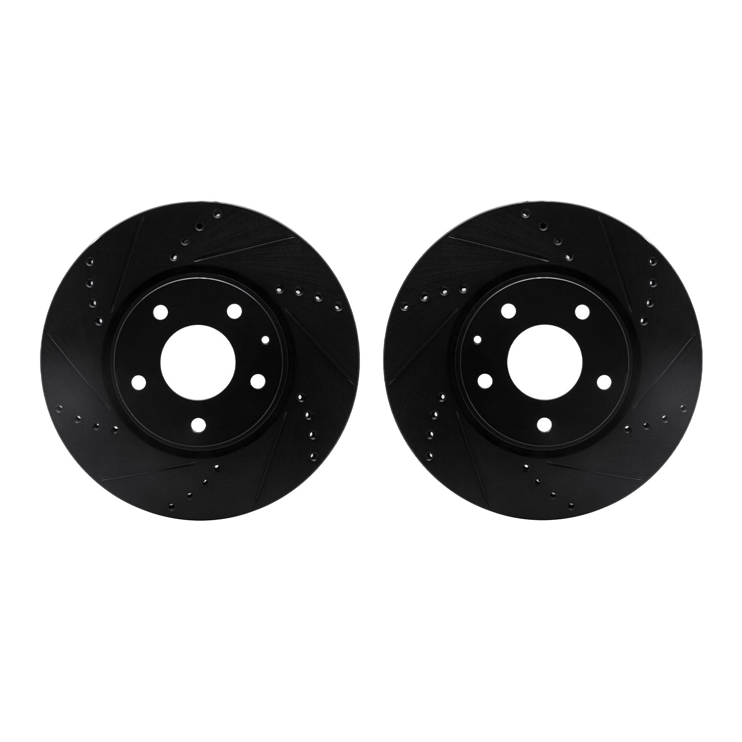 DFC Brake Rotors - Drilled & Slotted - Black