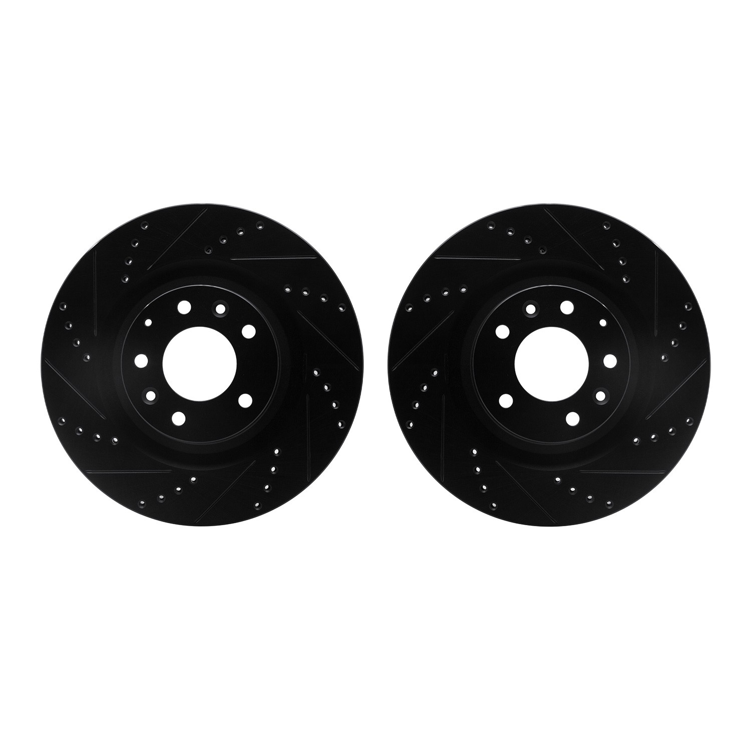DFC Brake Rotors - Drilled & Slotted - Black
