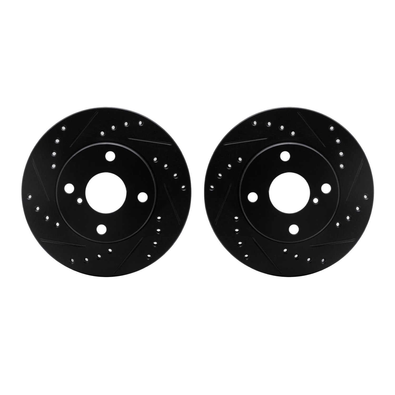 DFC Brake Rotors - Drilled & Slotted - Black