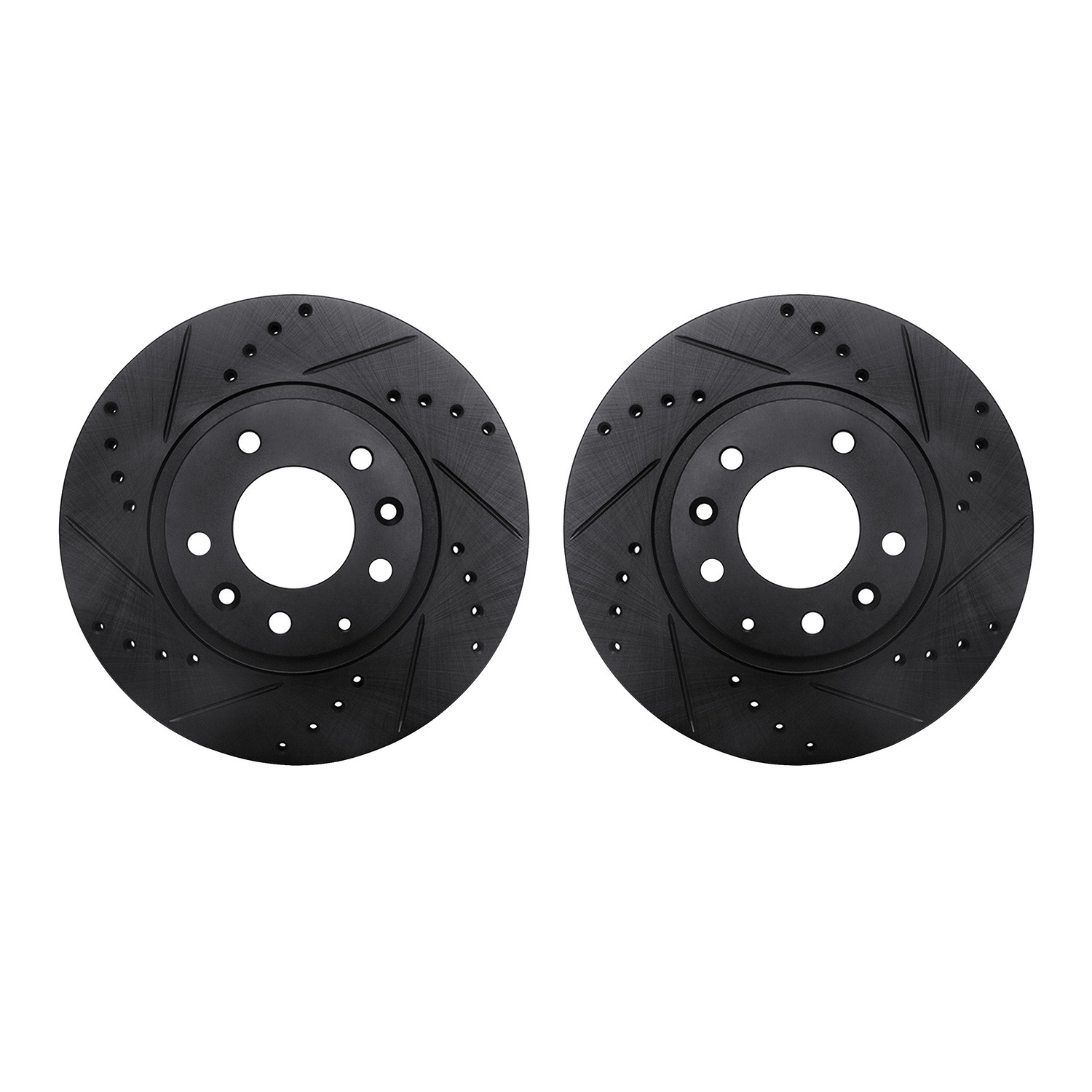 DFC Brake Rotors - Drilled & Slotted - Black