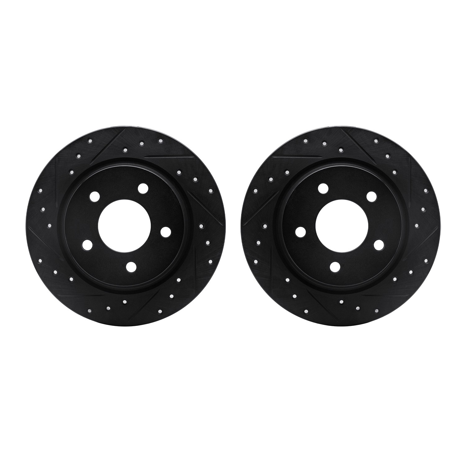 DFC Brake Rotors - Drilled & Slotted - Black