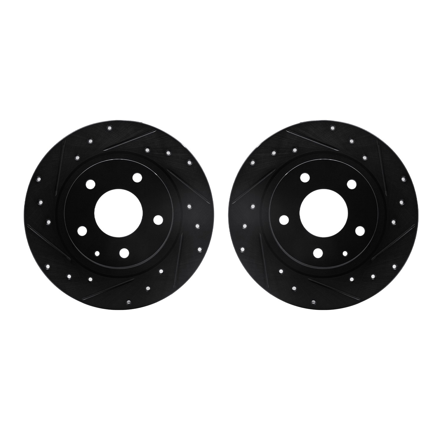 DFC Brake Rotors - Drilled & Slotted - Black