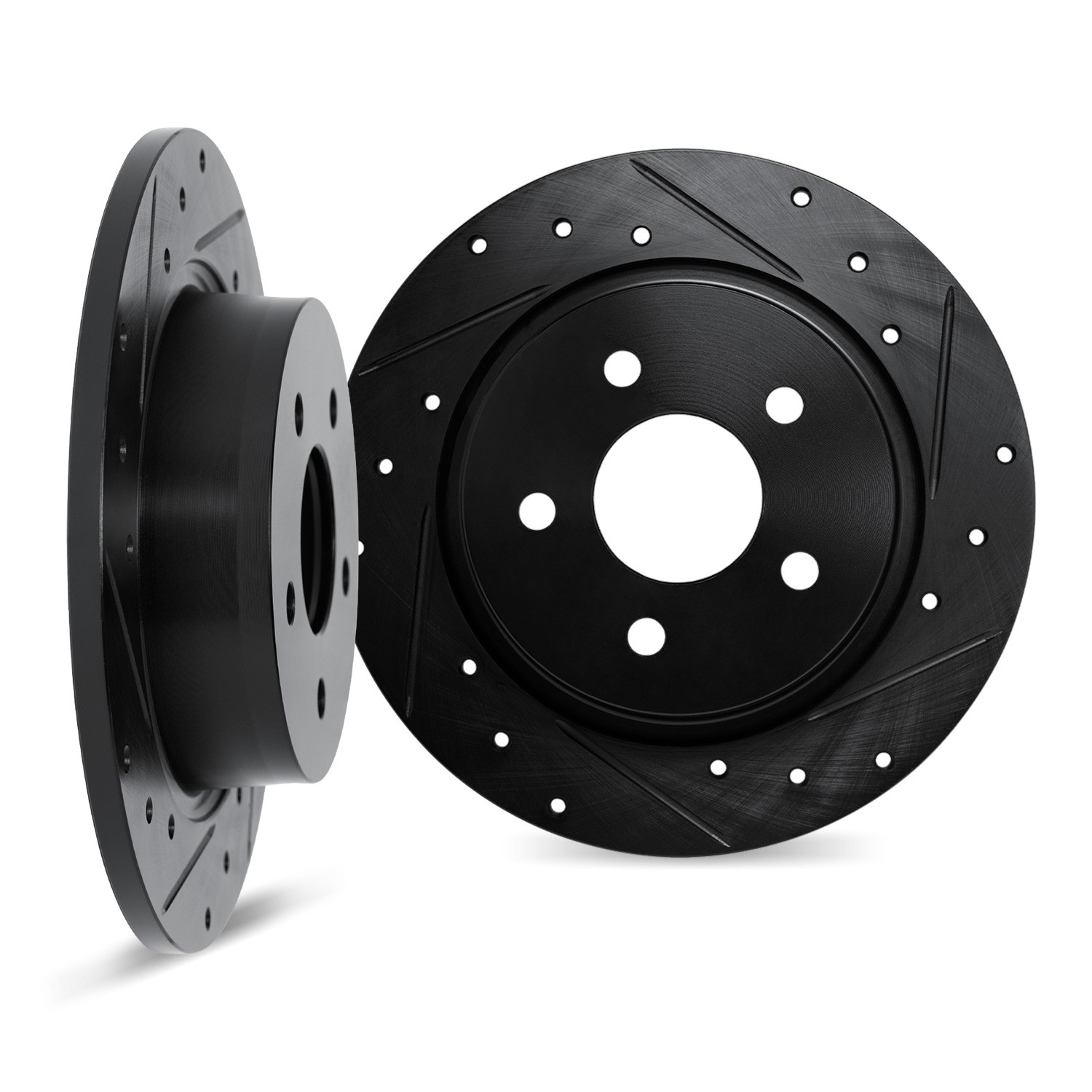 DFC Brake Rotors - Drilled & Slotted - Black