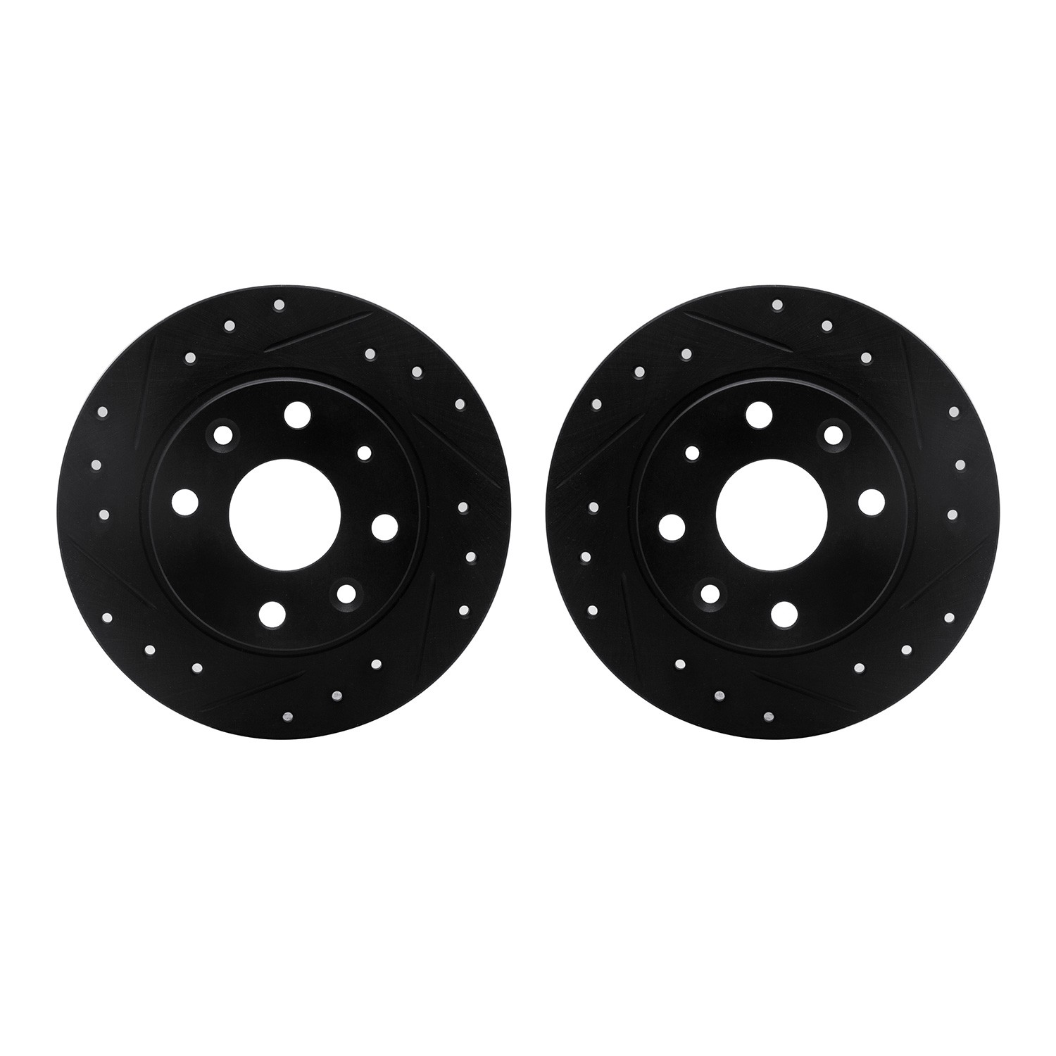 DFC Brake Rotors - Drilled & Slotted - Black