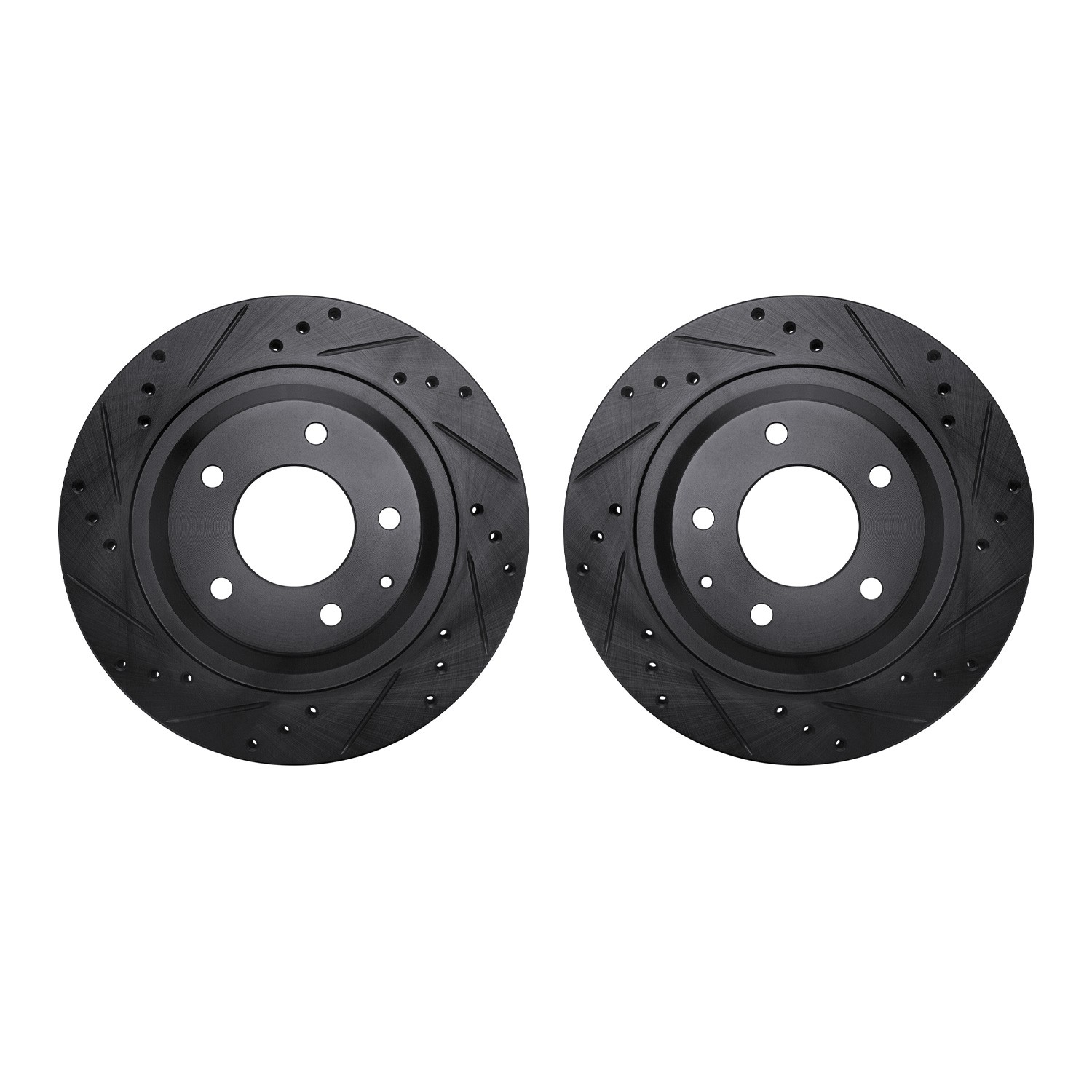 DFC Brake Rotors - Drilled & Slotted - Black