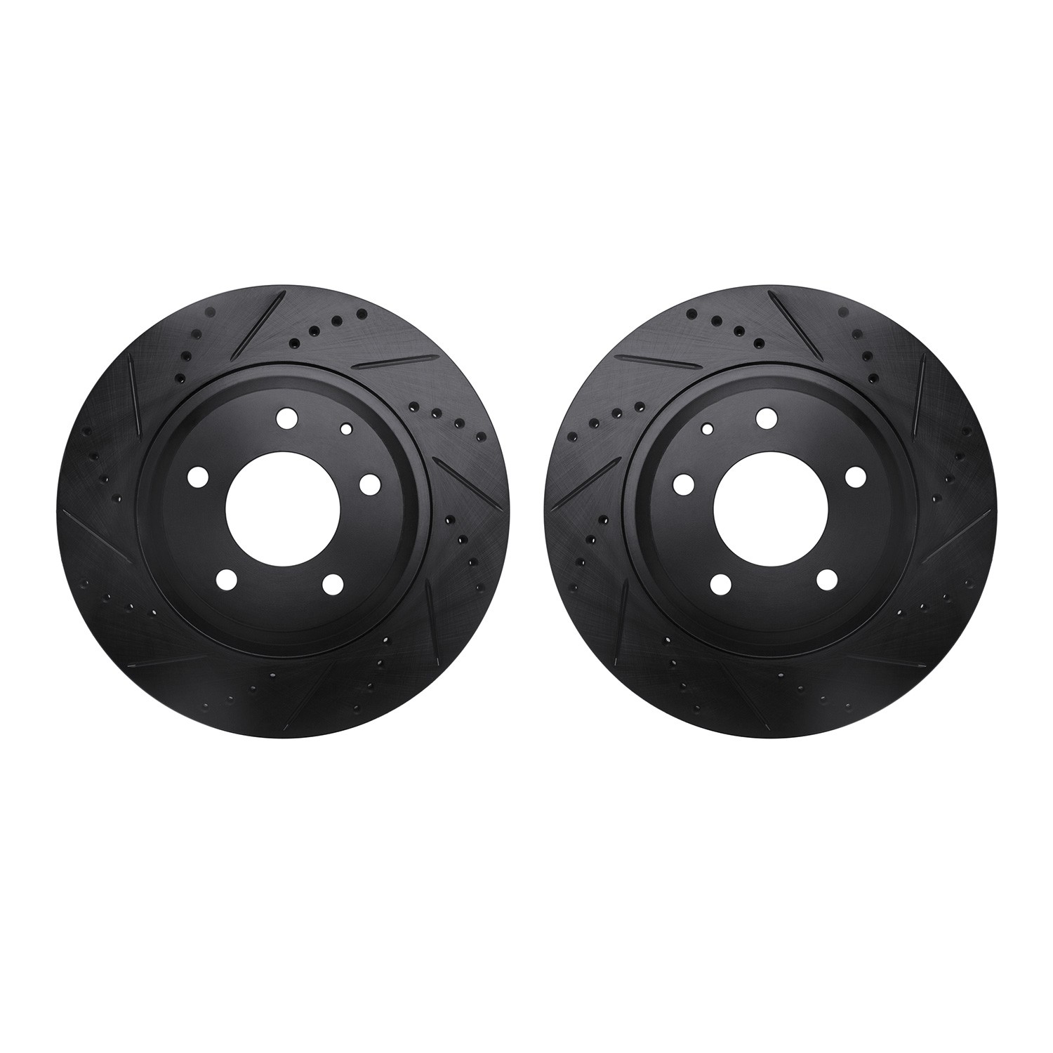 DFC Brake Rotors - Drilled & Slotted - Black