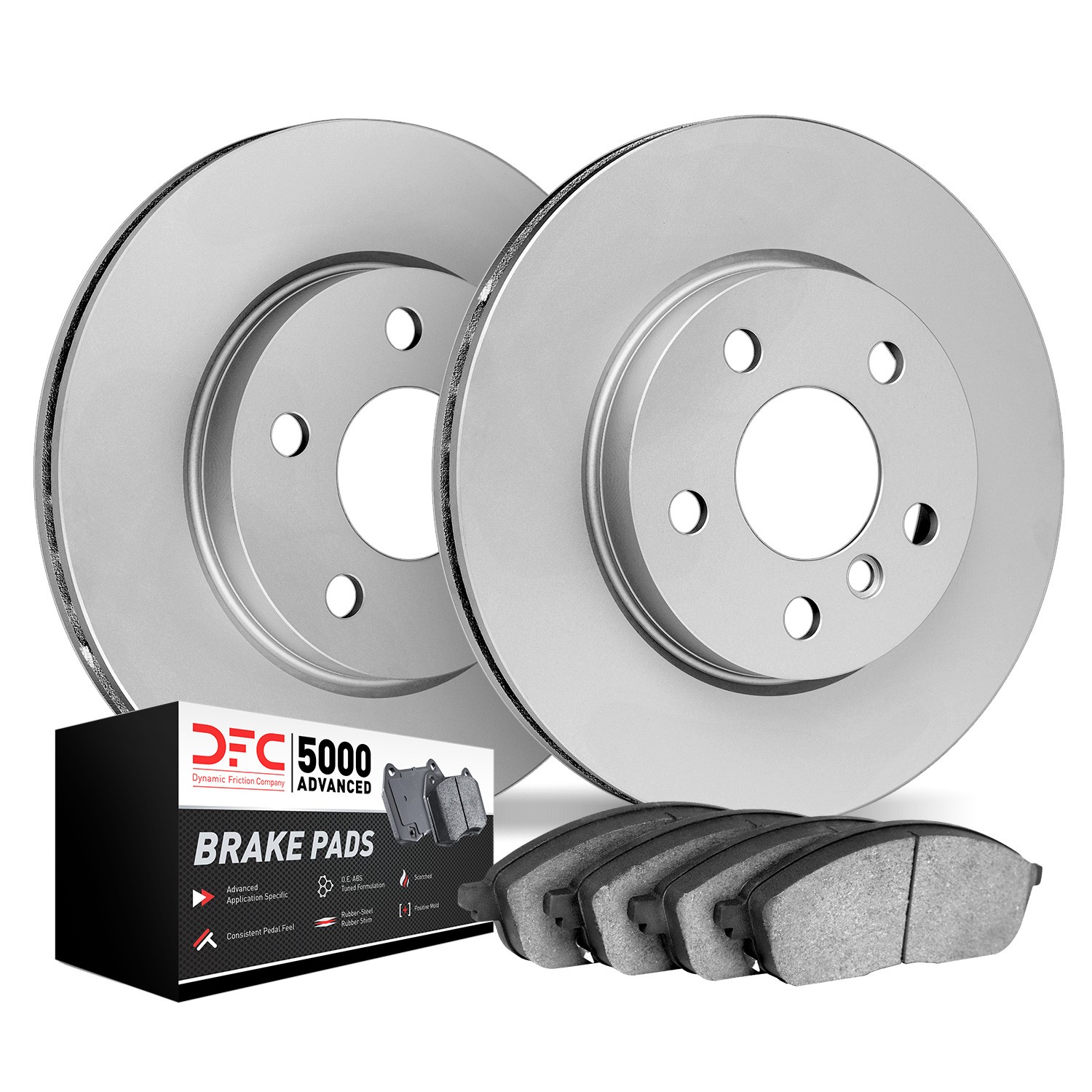 DFC Hi-Carbon Alloy GEOMET Coated Rotors w/5000 Brake Pads