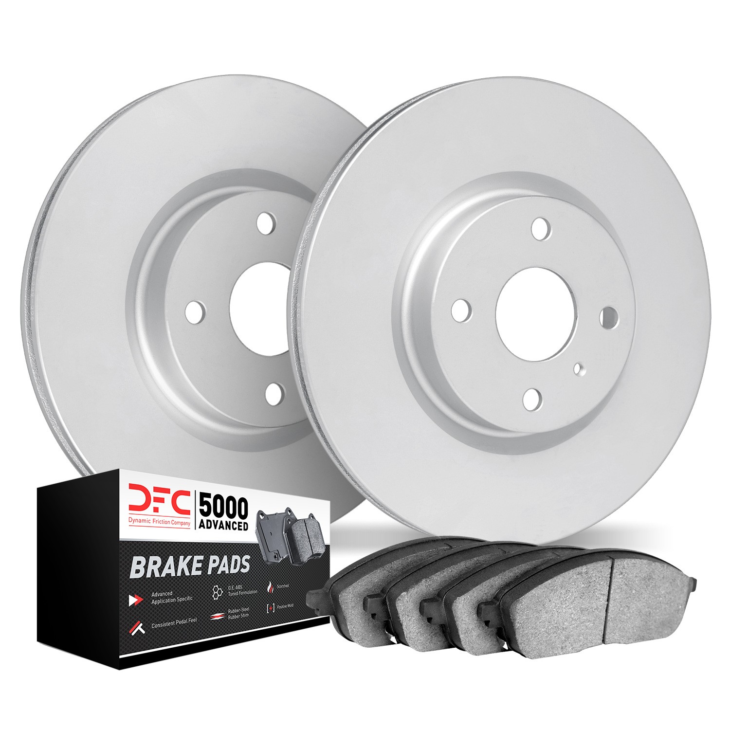 DFC Hi-Carbon Alloy GEOMET Coated Rotors w/5000 Brake Pads