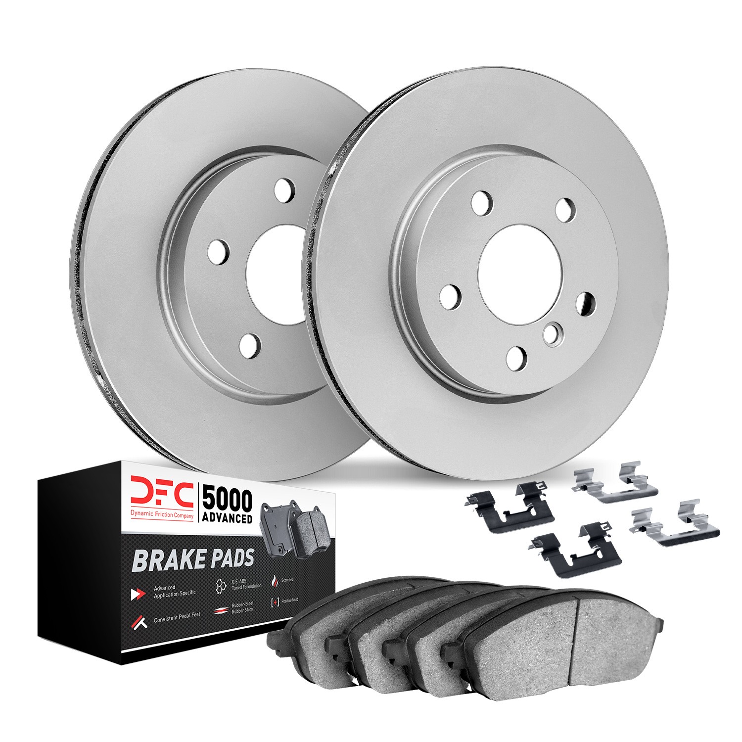 DFC Hi-Carbon Rotors w/5000 Brake Pads & HW Kit
