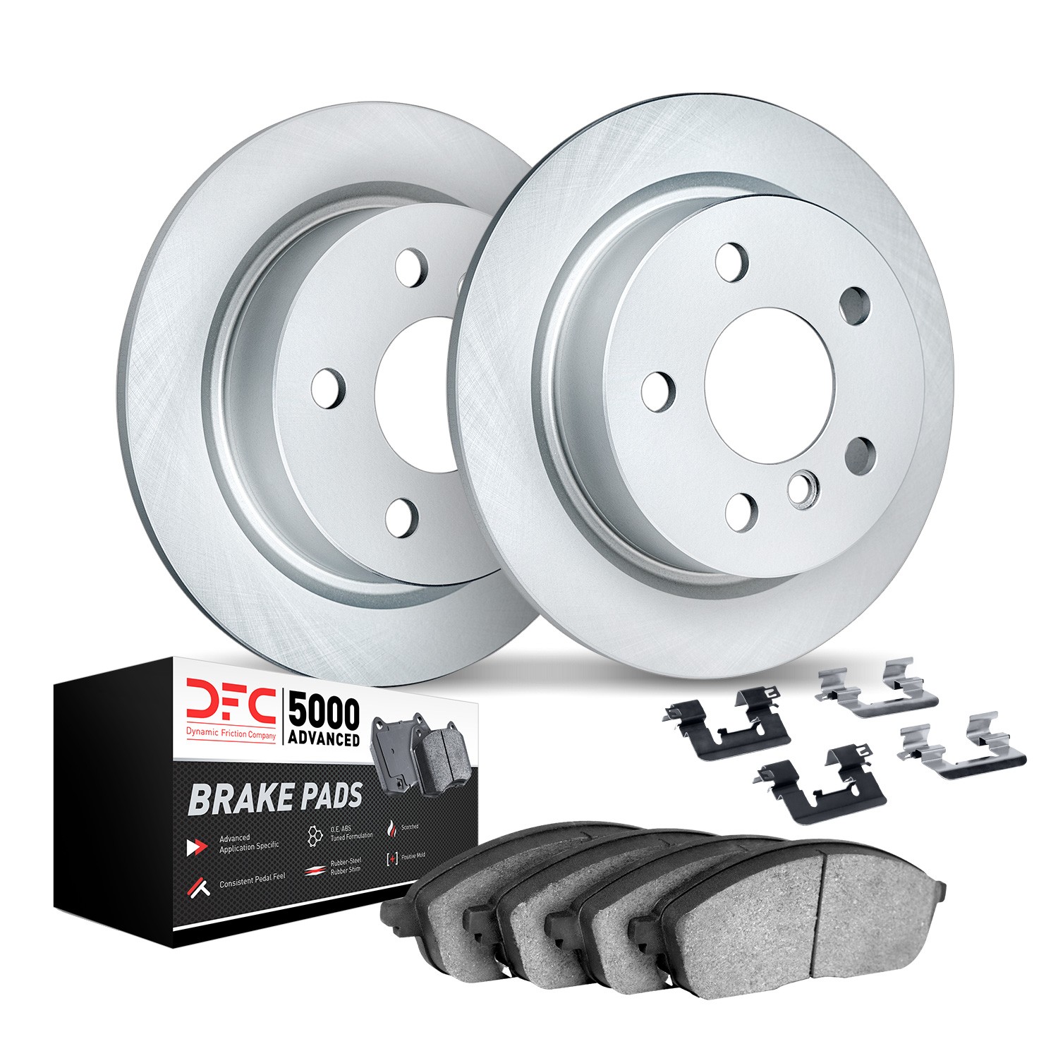 DFC Hi-Carbon Rotors w/5000 Brake Pads & HW Kit