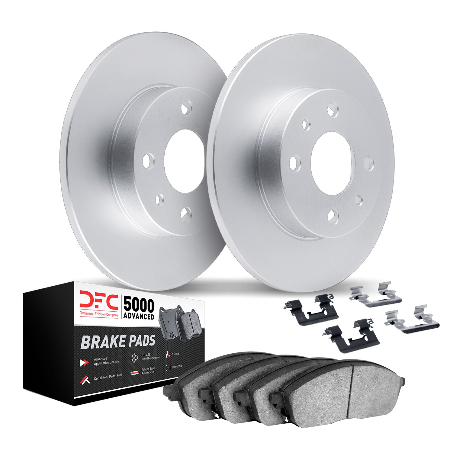 DFC Hi-Carbon Rotors w/5000 Brake Pads & HW Kit