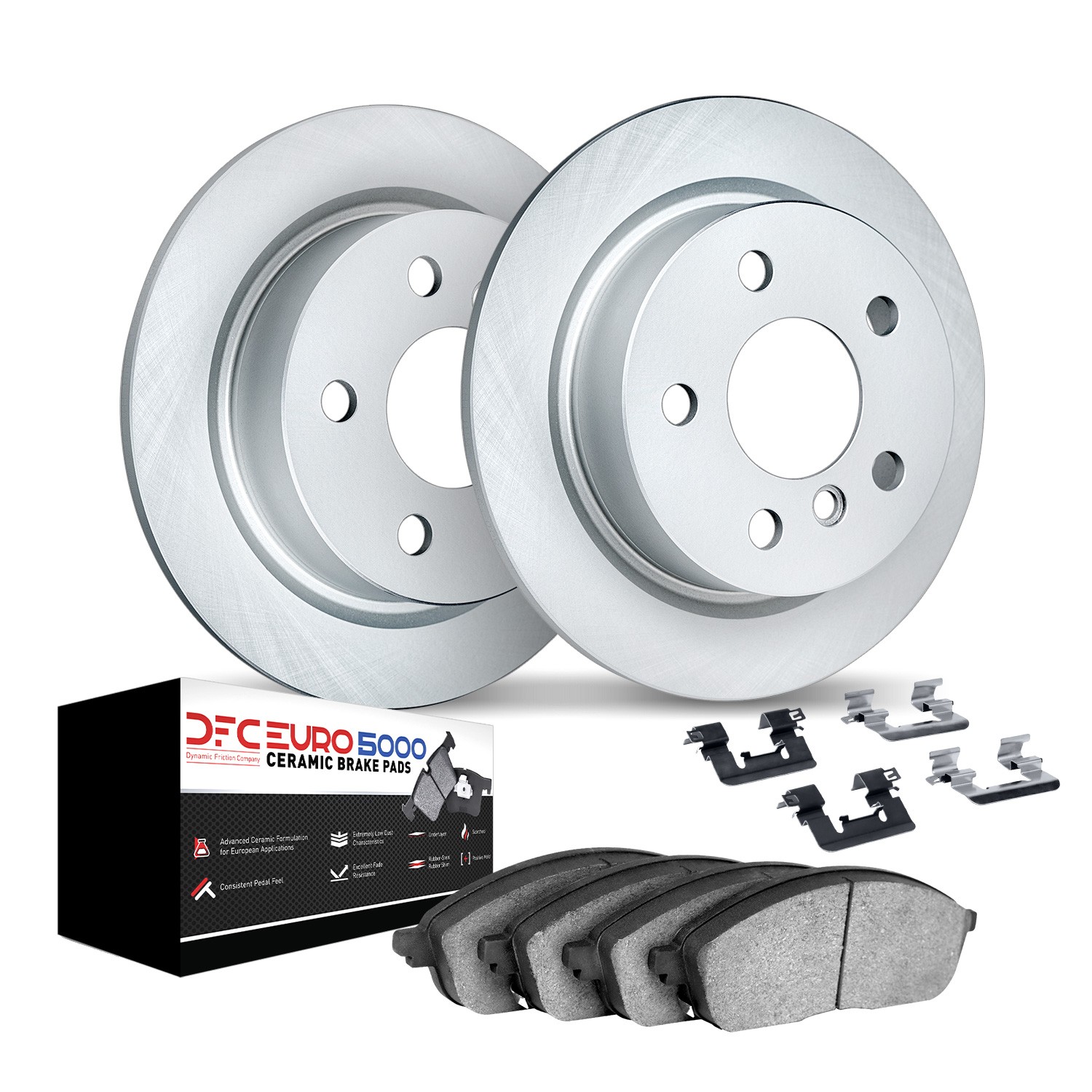 DFC GEOMET Rotors with EURO 5000 Ceramic Brake Pads includes Hardware