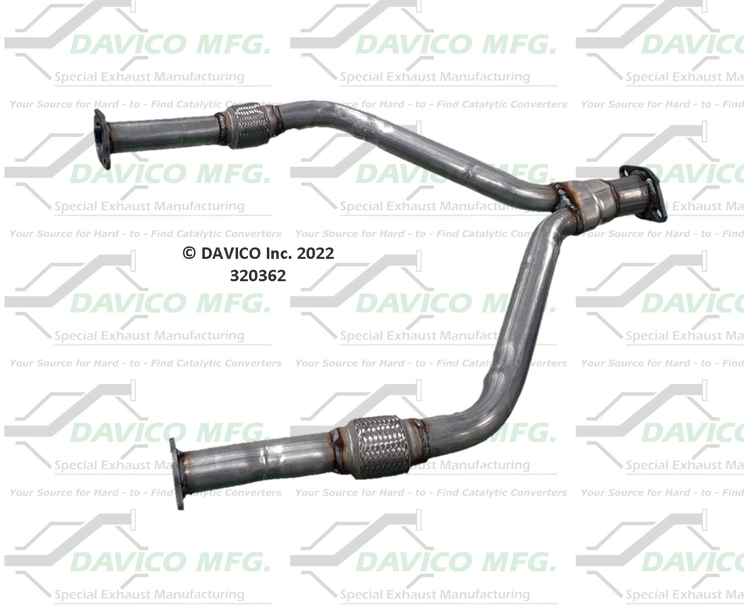 Prebent exhaust Y pipe