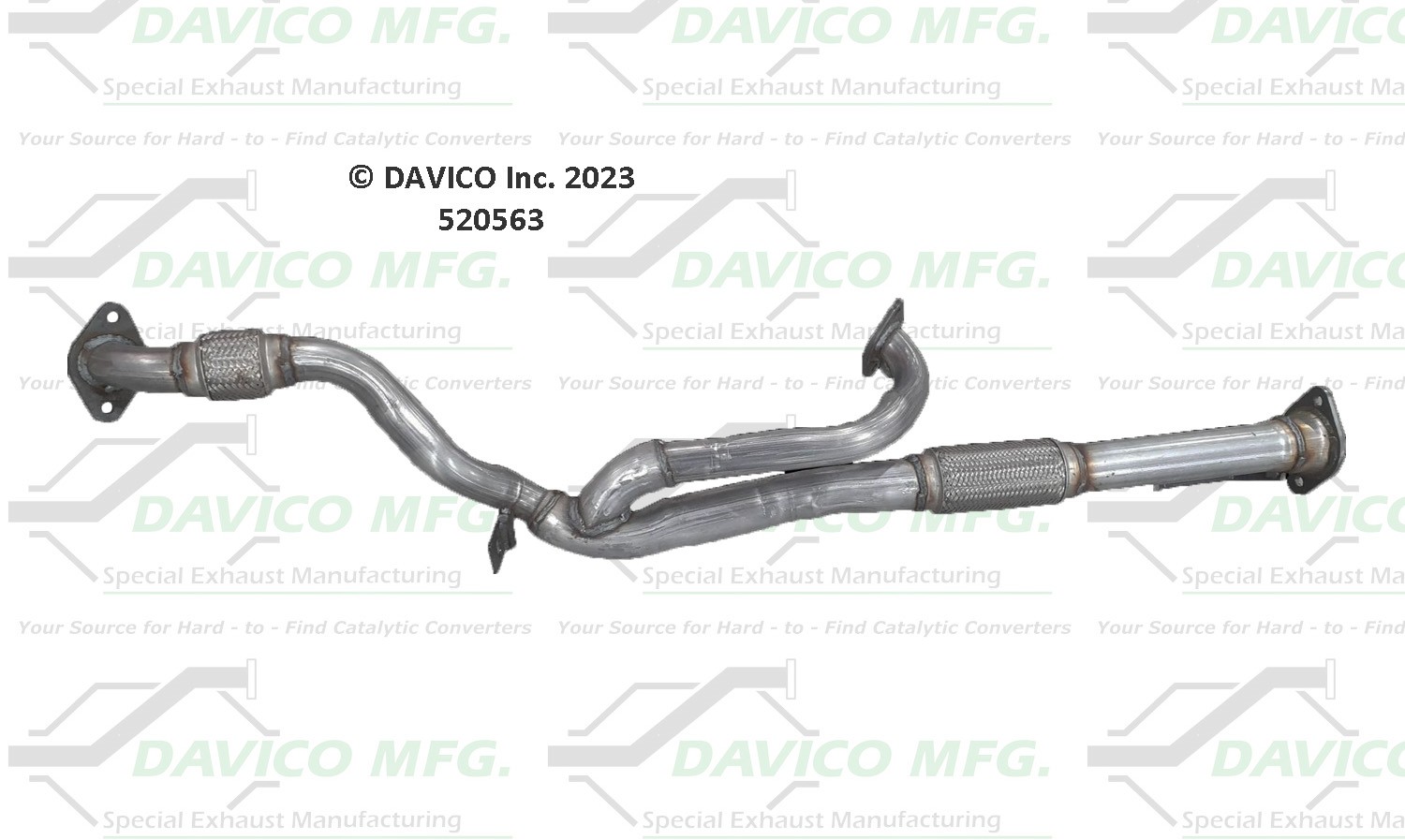 Prebent exhaust pipe