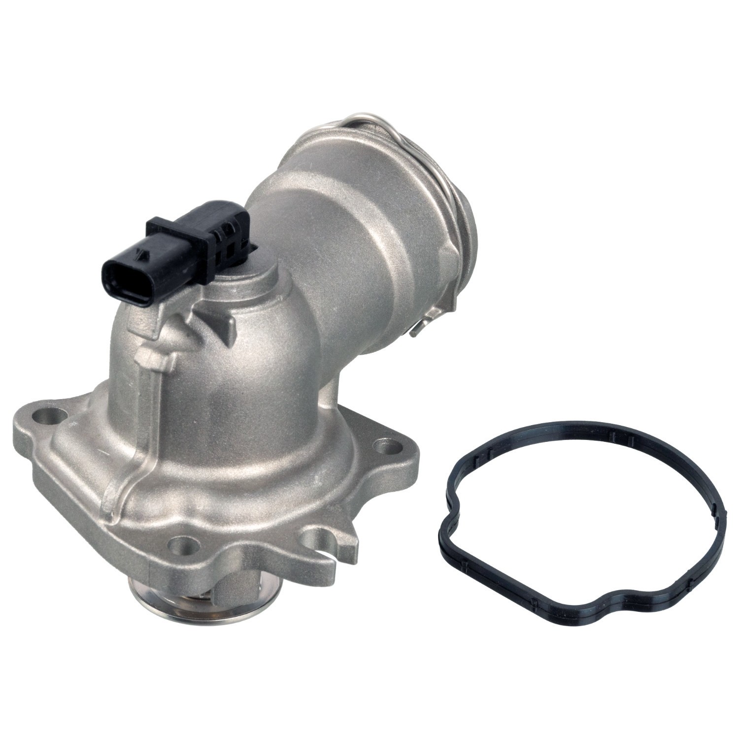 Thermostat with housing, seal and temperature sensor