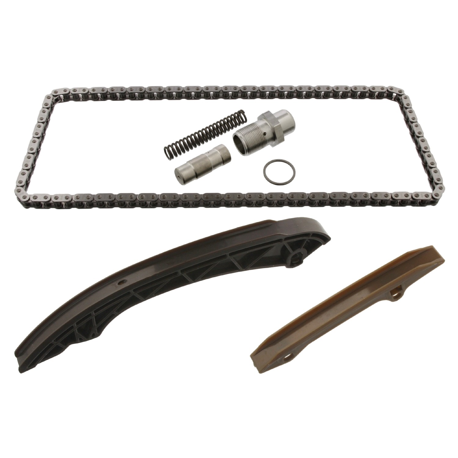 Timing Chain Kit for camshaft, with guide rails and chain tensioner