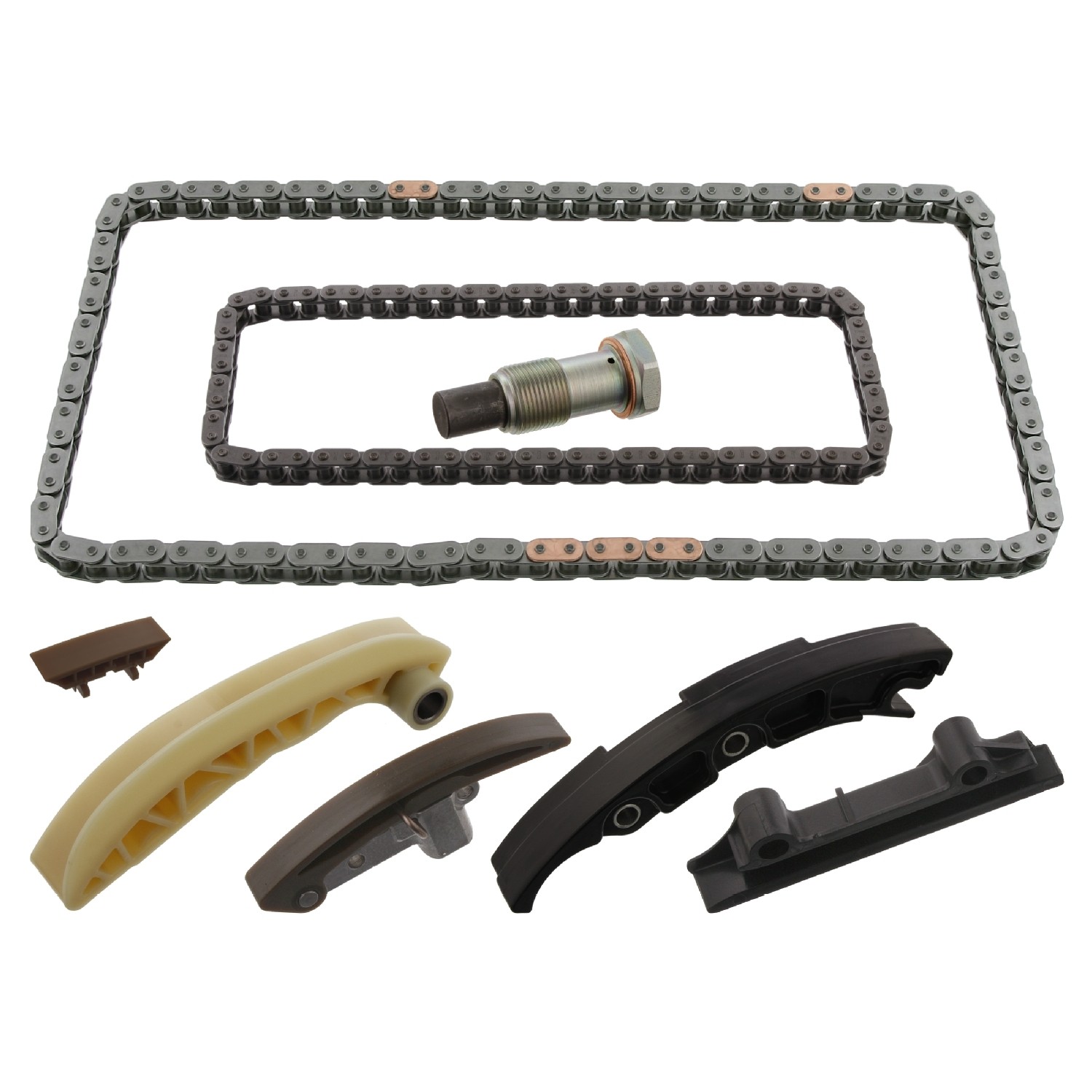 Timing Chain Kit for camshaft, with guide rails and chain tensioner