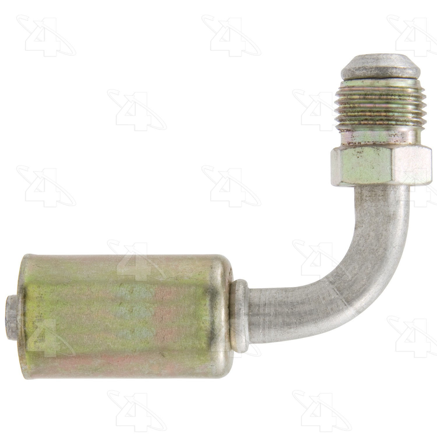 90 Degree Male Flare, Aluminum, Standard Diameter Beadlock, A/C Fitting
