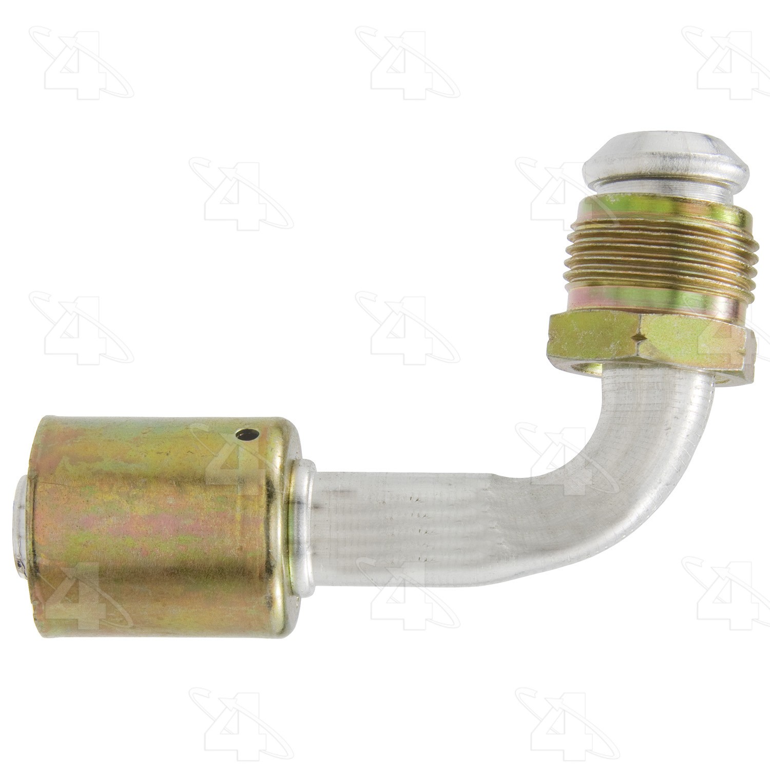 90 Degree Male Flare, Aluminum, Standard Diameter Beadlock, A/C Fitting