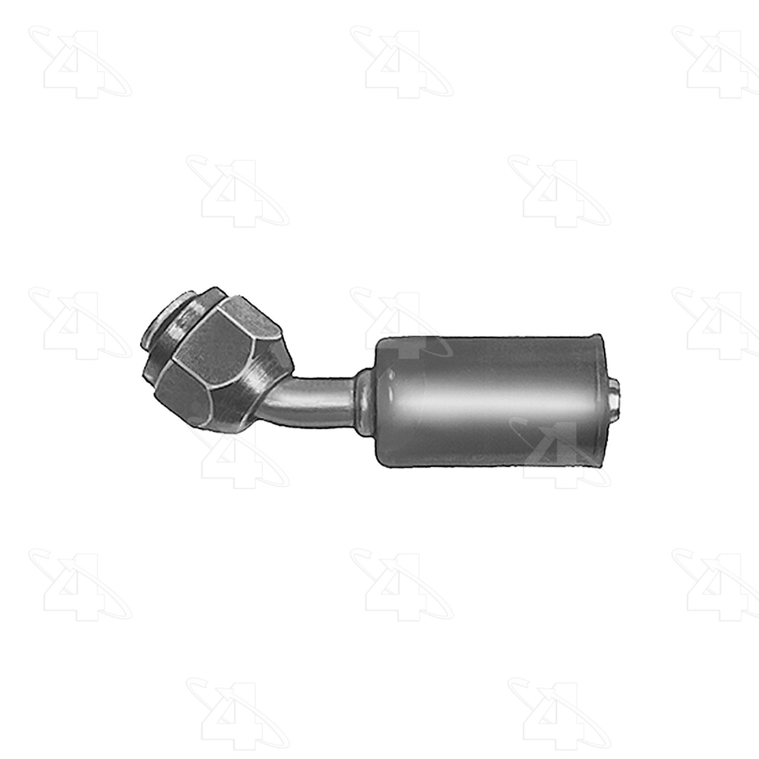 45 Degree Female Flare, Aluminum, Standard Diameter Beadlock, A/C Fitting