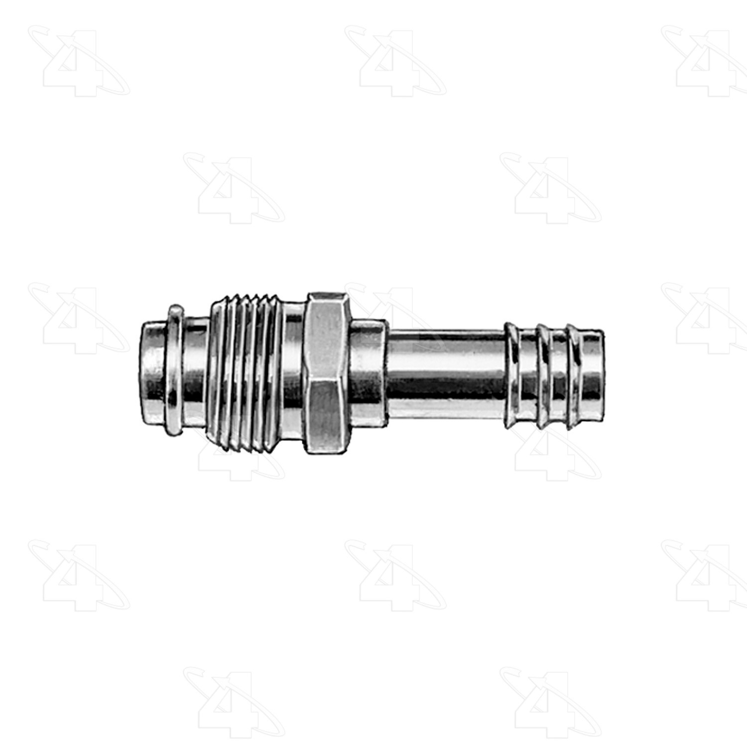Straight Male O-Ring, Aluminum, Standard Diameter Barb and Clamp, A/C Fitting