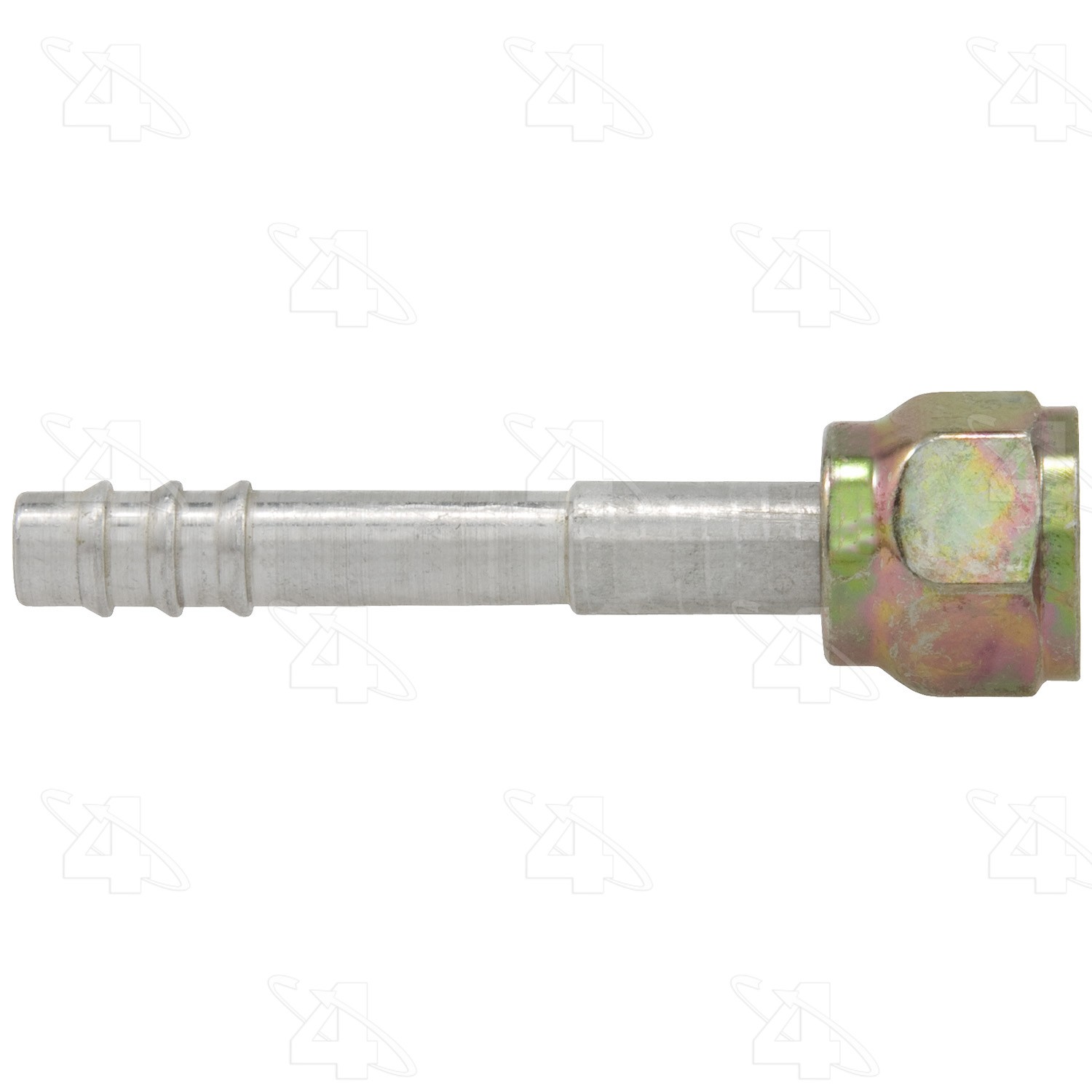 Straight Female O-Ring, Aluminum, Standard Diameter Barb and Clamp, A/C Fitting