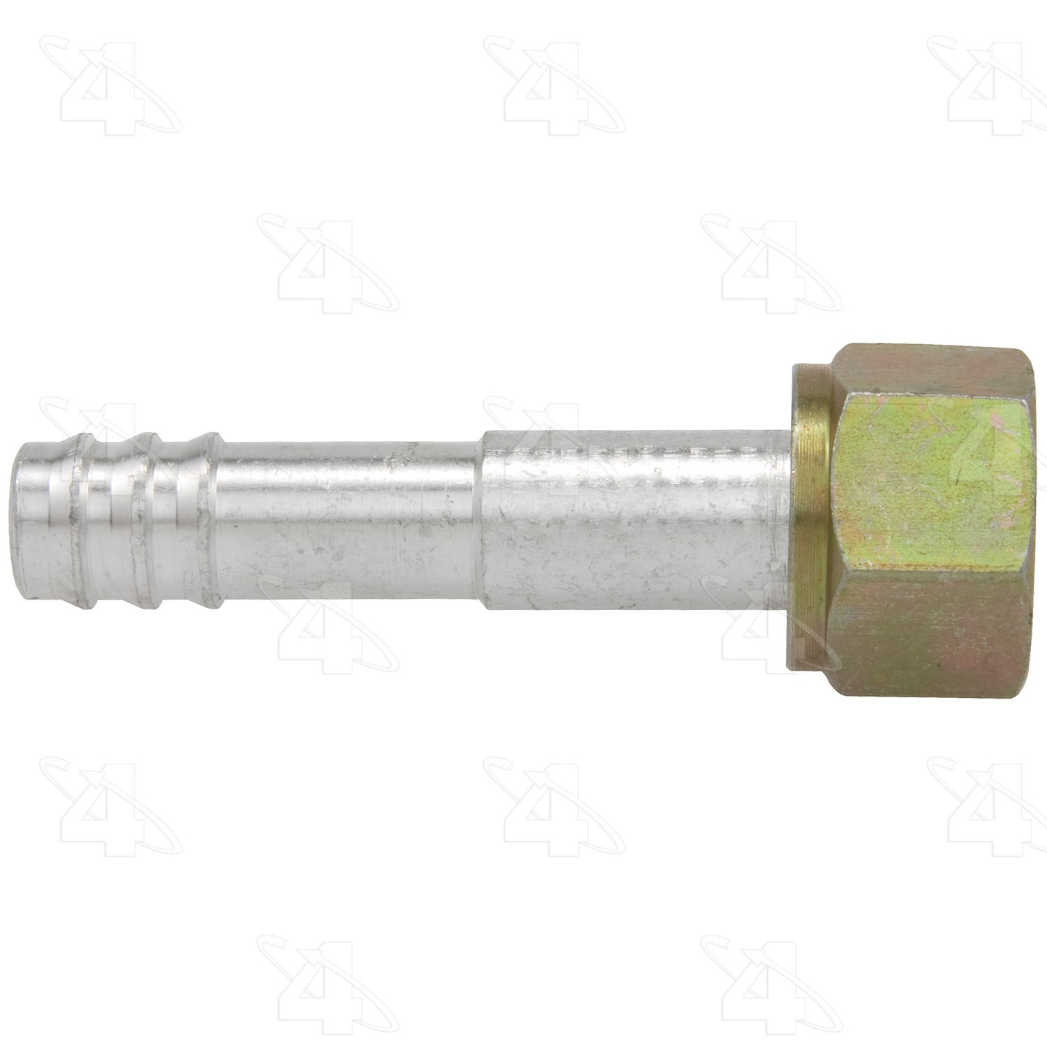 Straight Female O-Ring, Aluminum, Standard Diameter Barb and Clamp, A/C Fitting