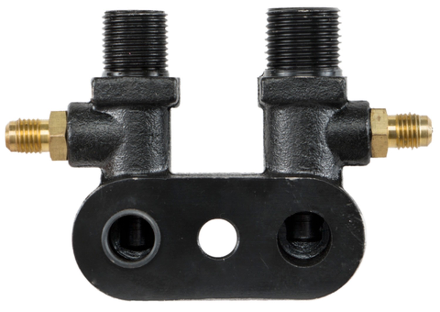 #8 MIO Discharge, #10 MIO Suction 90 Degree w/R12 Service Ports, Compressor Manifold