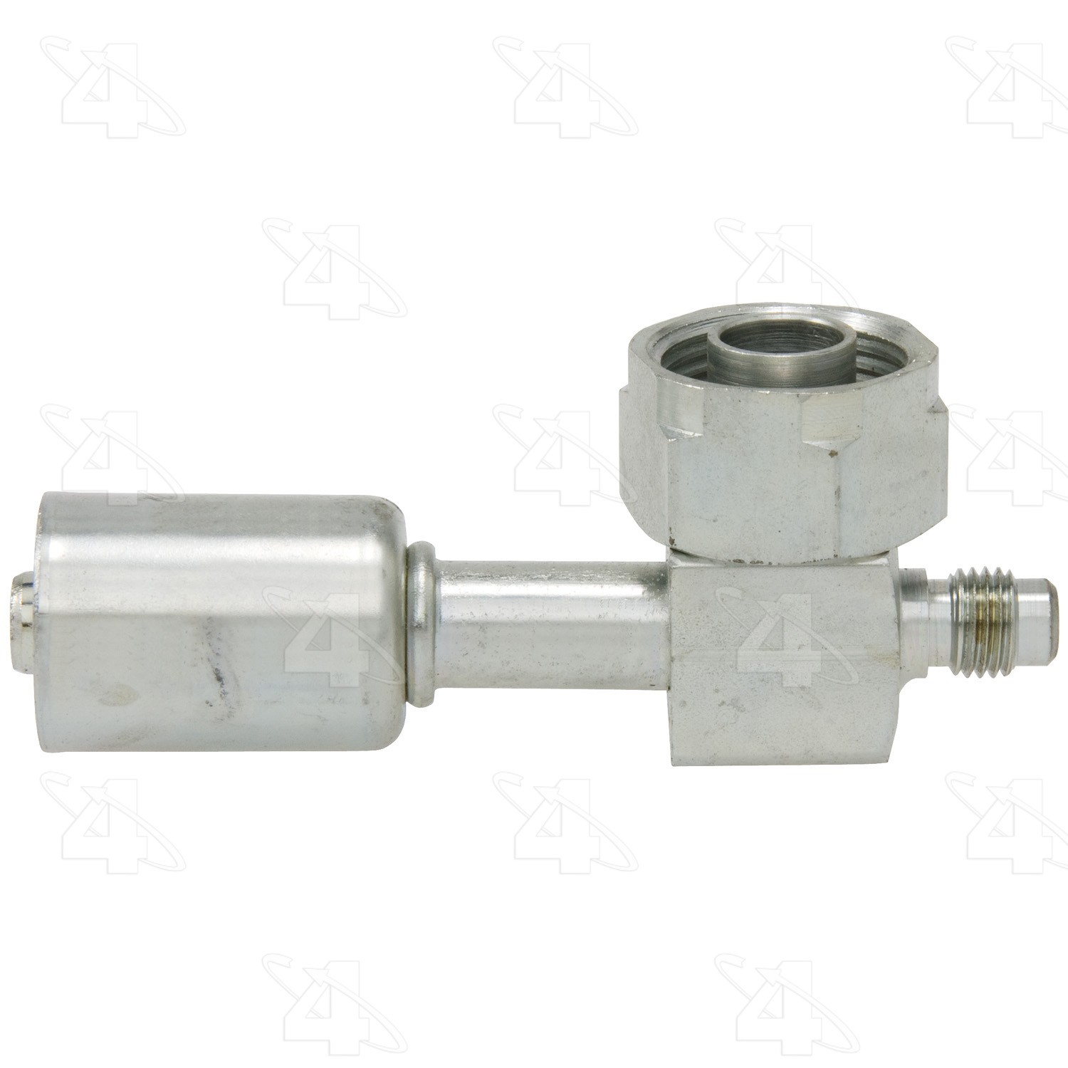 90 Degree Female O-Ring Short Drop with R12 Service Port, Steel, Std. Dia. Beadlock