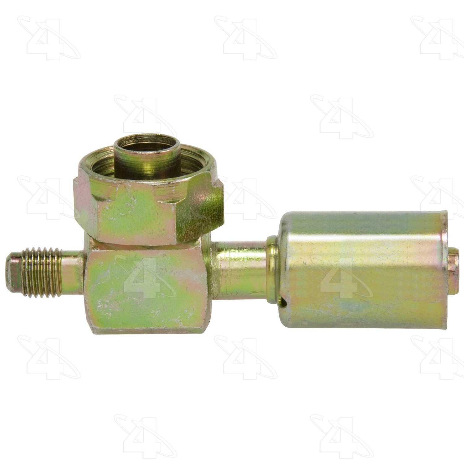 90 Degree Female O-Ring Short Drop with R12 Service Port, Steel, Std. Dia. Beadlock