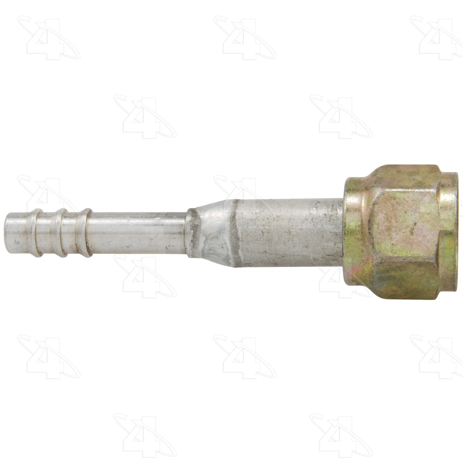 Straight Female O-Ring, Aluminum, Standard Diameter Barb and Clamp, A/C Fitting