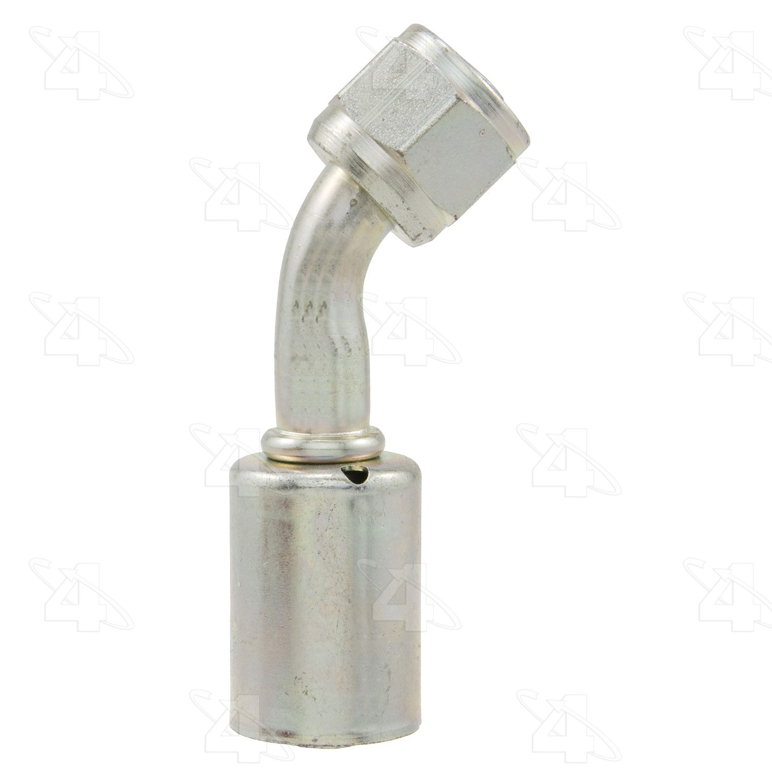 45 Degree Female O-Ring Long Pilot, Steel, Standard Diameter Beadlock A/C Fitting