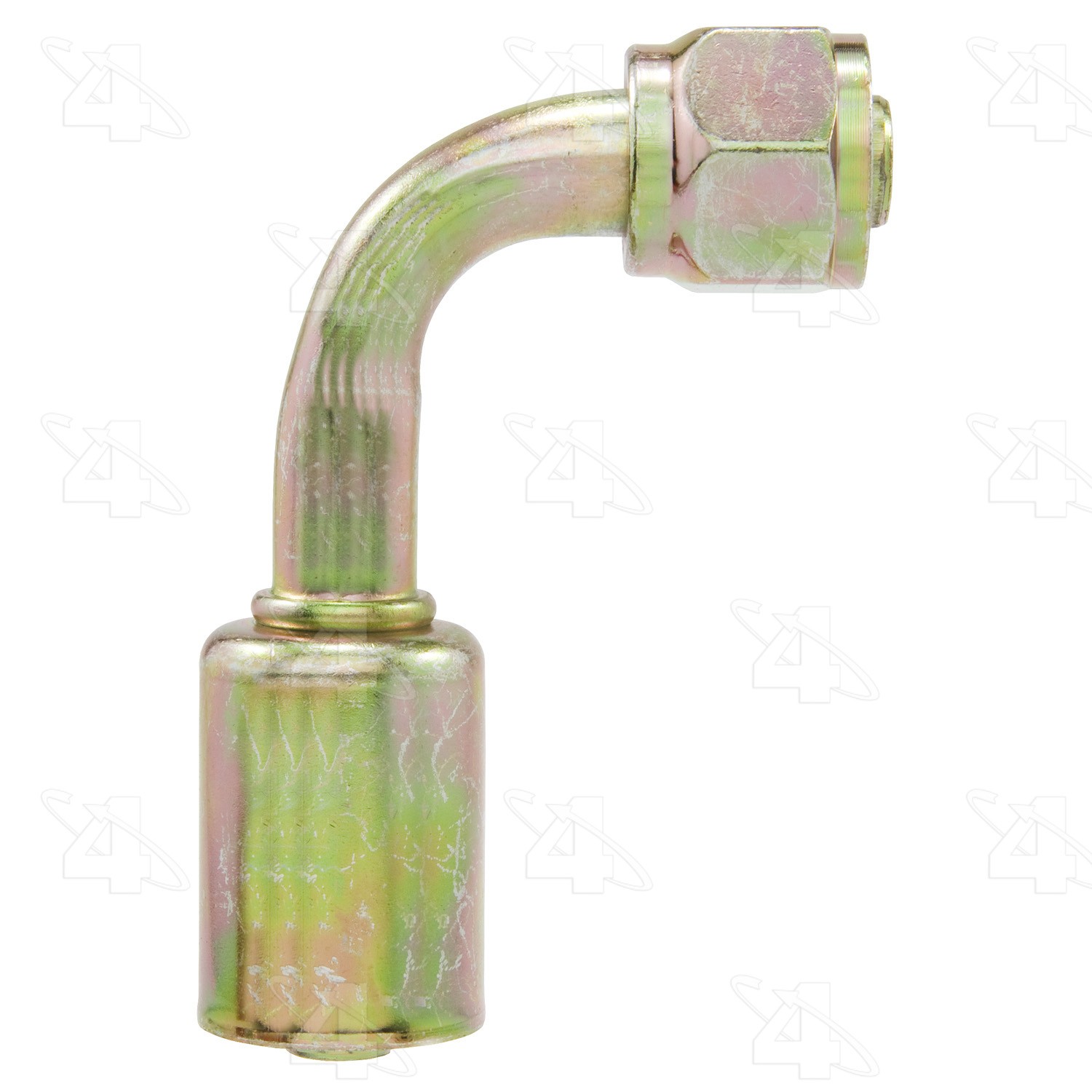 90 Degree Female O-Ring Long Pilot, Steel, Standard Diameter Beadlock A/C Fitting