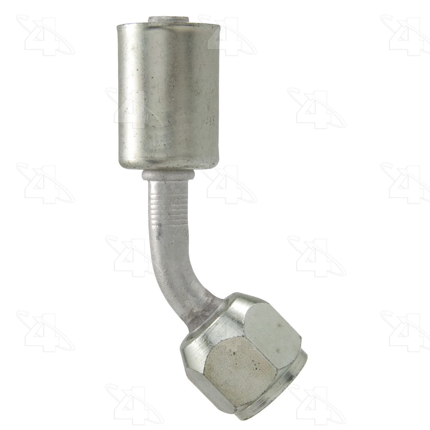 45 Degree Female Dual O-Ring, Aluminum, Standard Diameter Beadlock, A/C Fitting