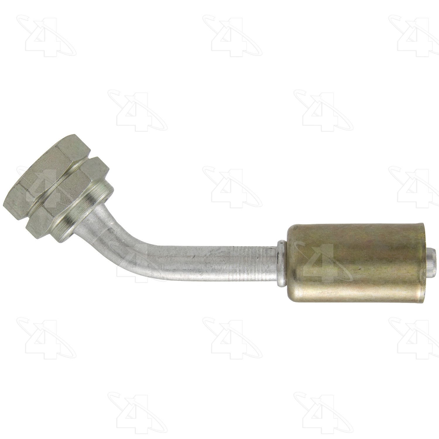 45 Degree Female Metric O-Ring, Aluminum, Standard Diameter Beadlock, A/C Fitting